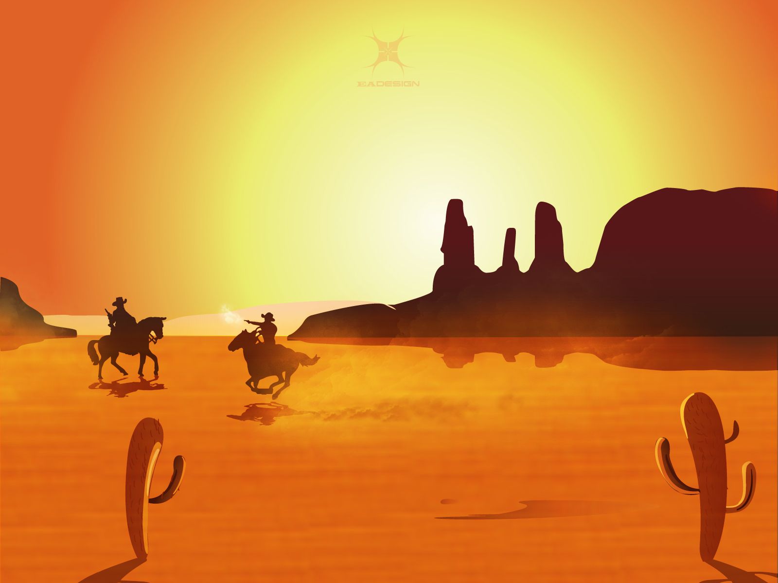 Western Cartoon Background