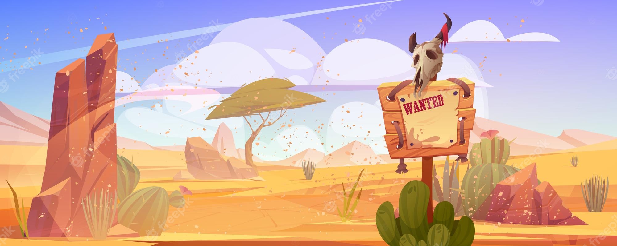 Western Cartoon Background