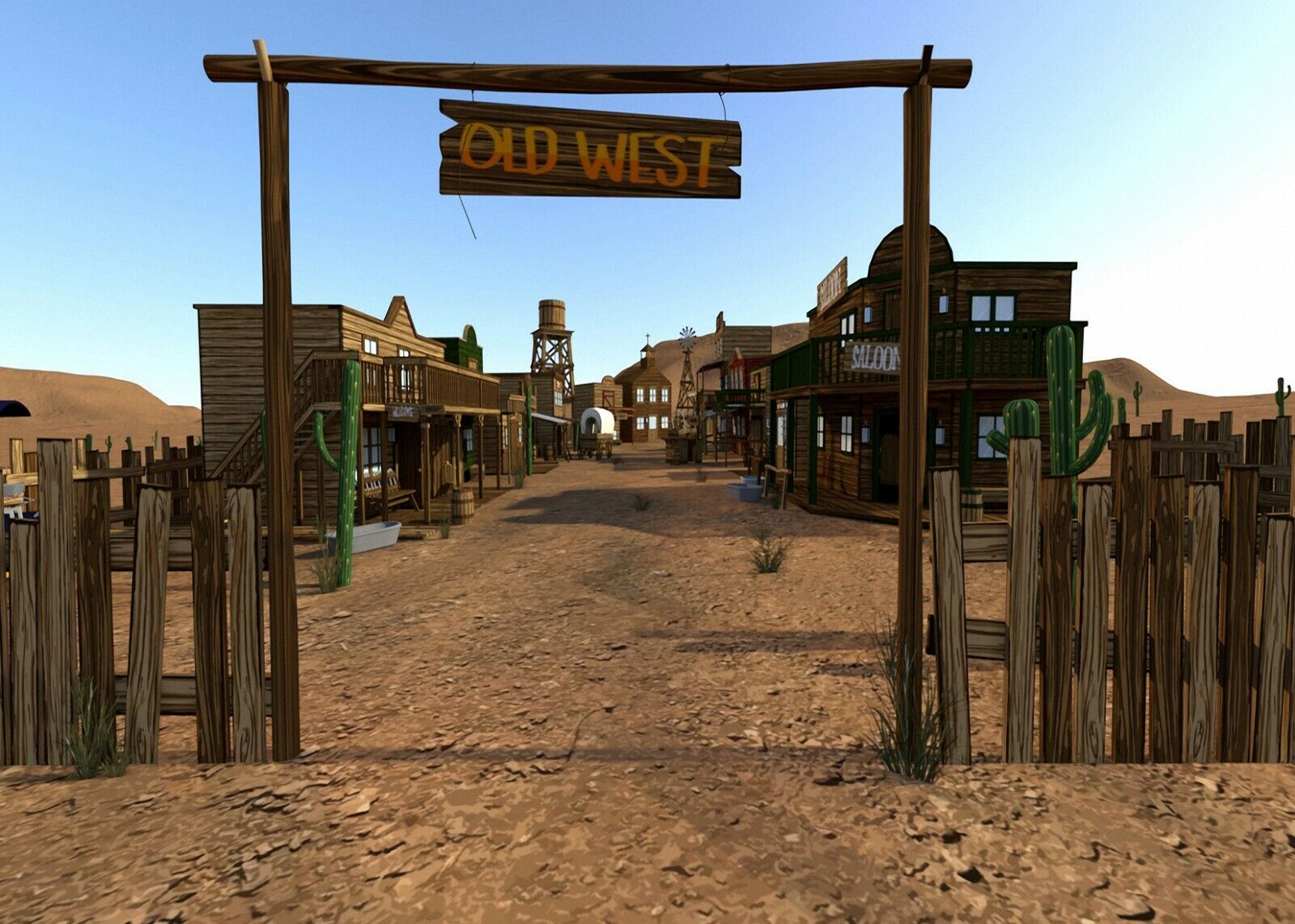 Western Town Background