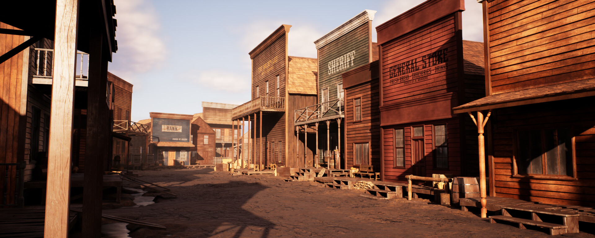 Western Town Background