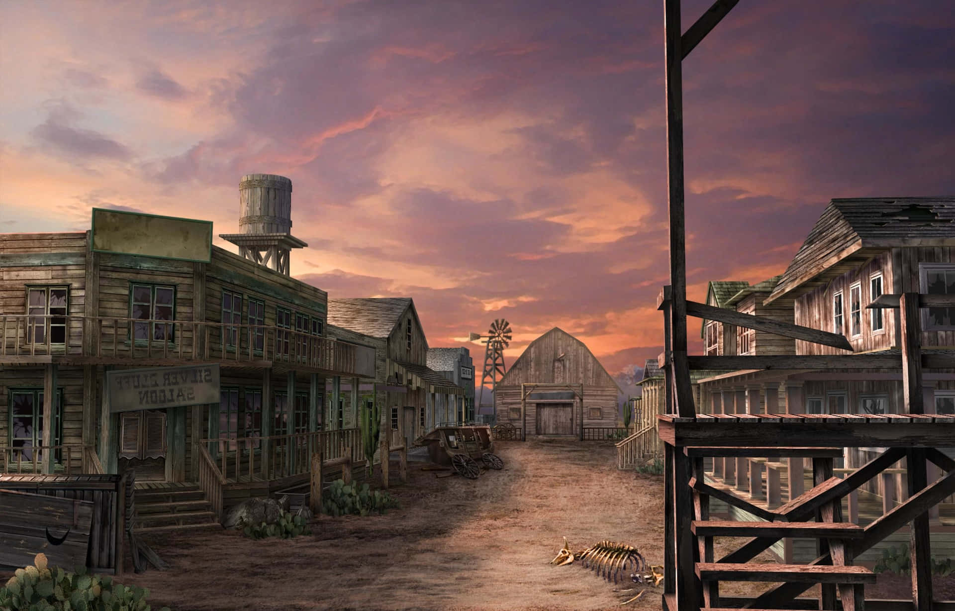 Western Town Background