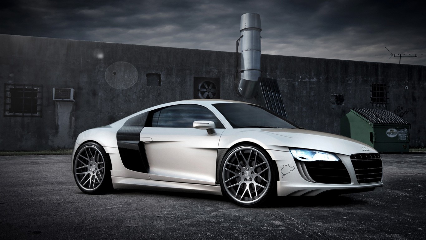 White Audi R8 Wallpapers