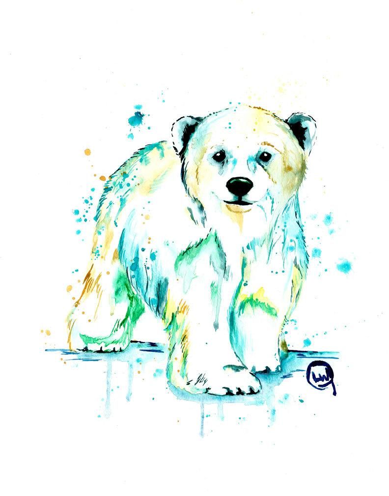 White Bear Abstract Art Wallpapers