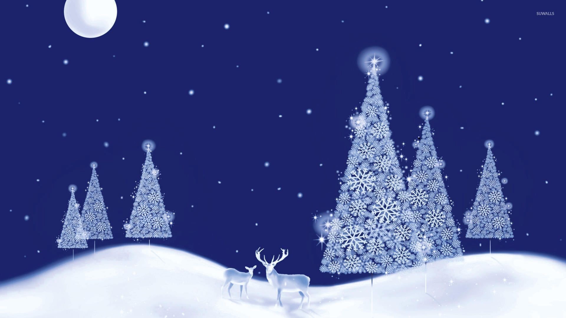 White Christmas Tree Wallpapers