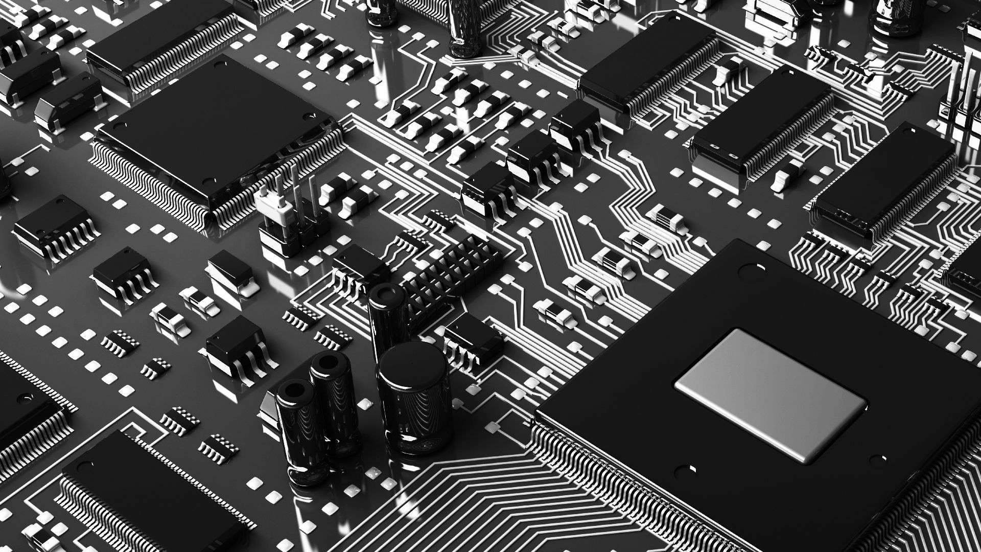 White Circuit Board Wallpapers