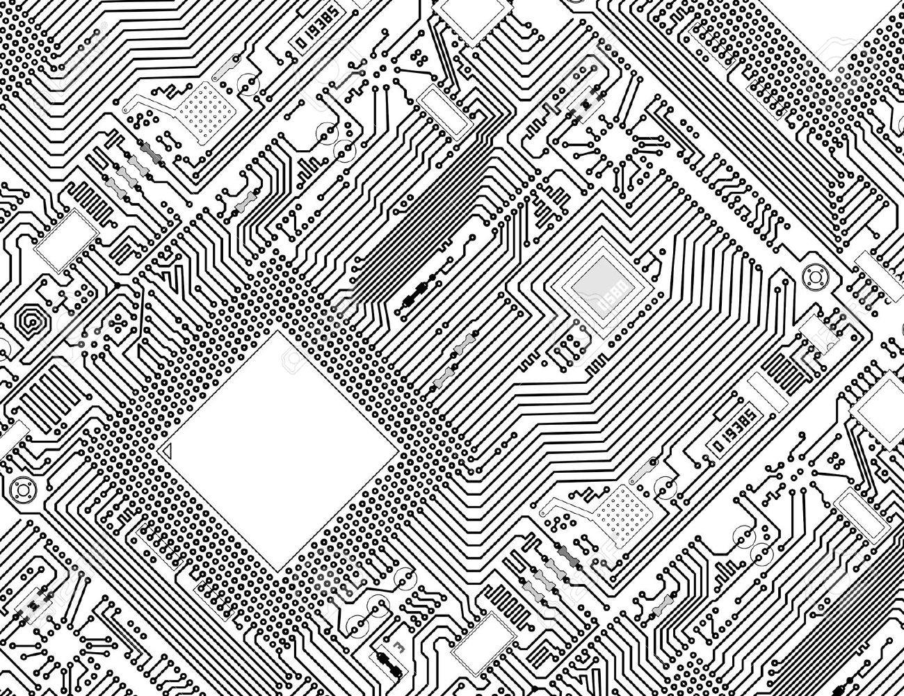 White Circuit Board Wallpapers