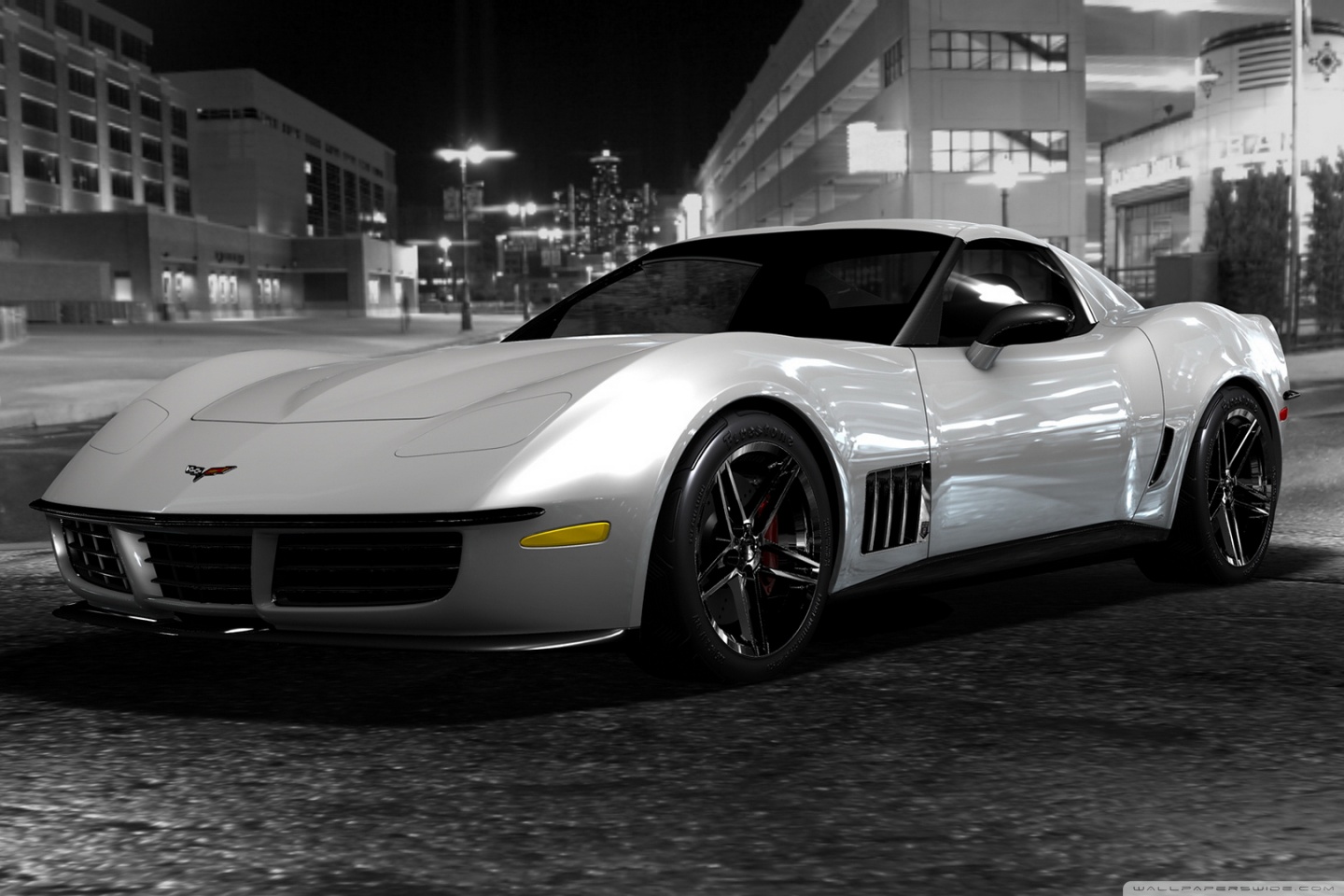 White Corvette Wallpapers