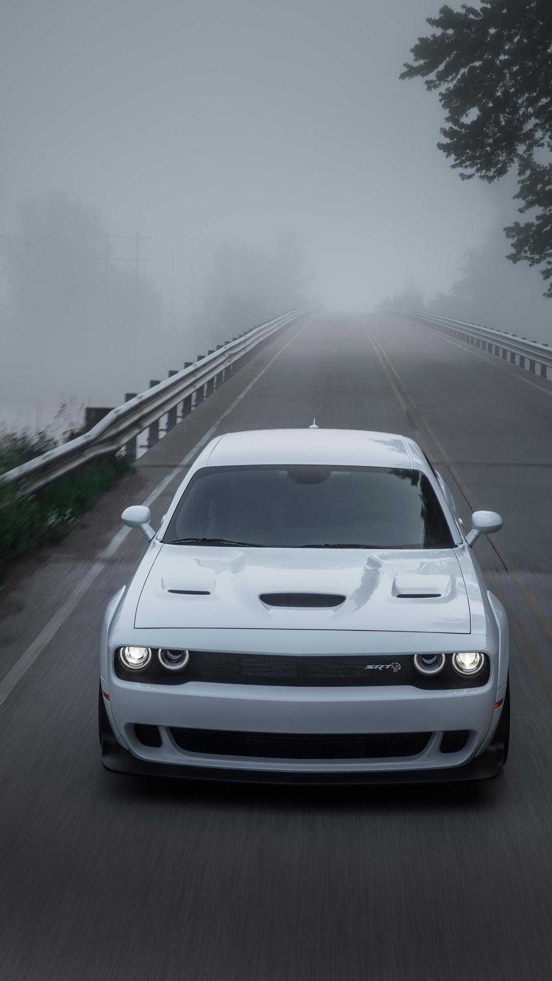 White Dodge Challenger Wallpapers