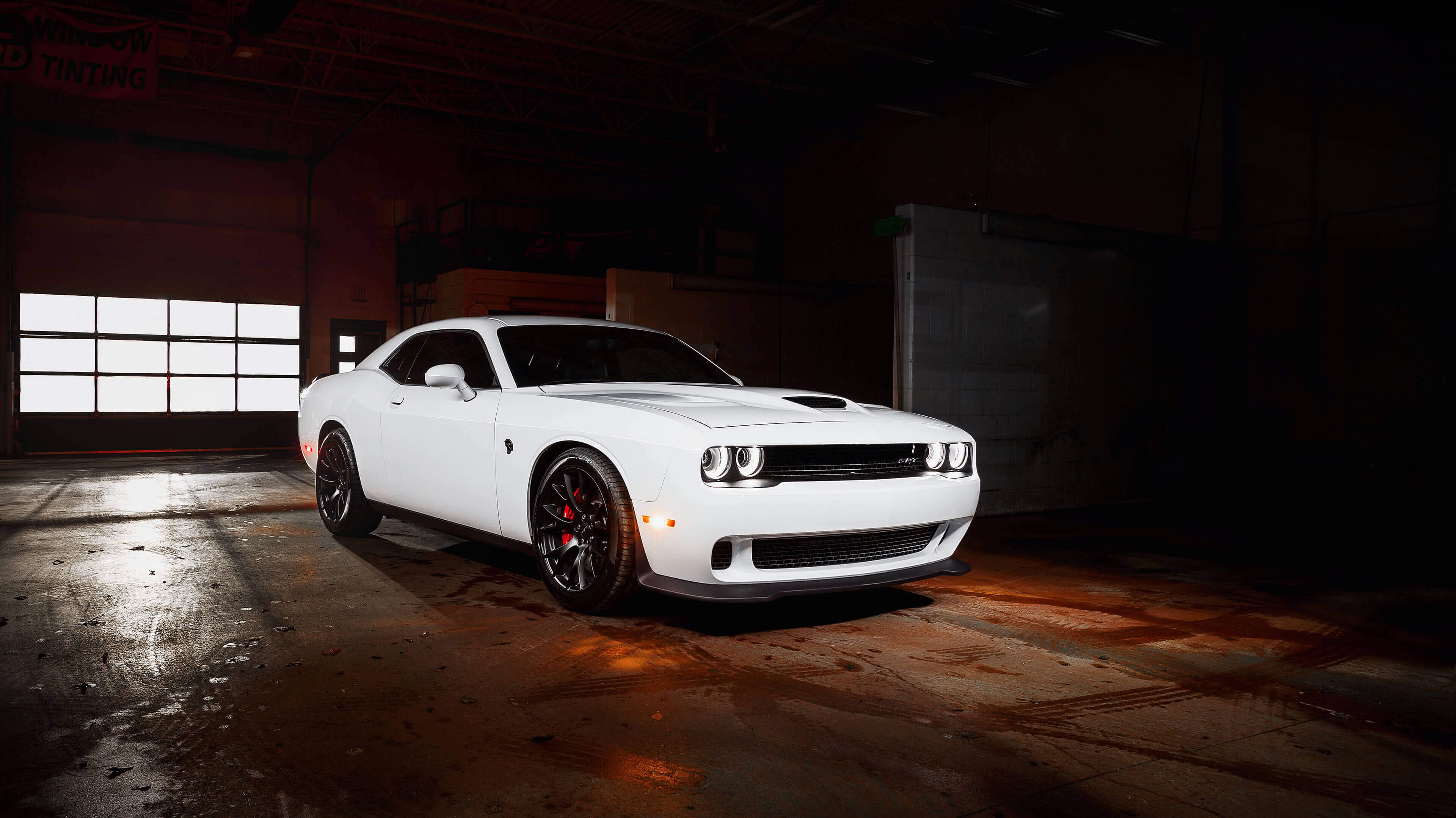 White Dodge Challenger Wallpapers