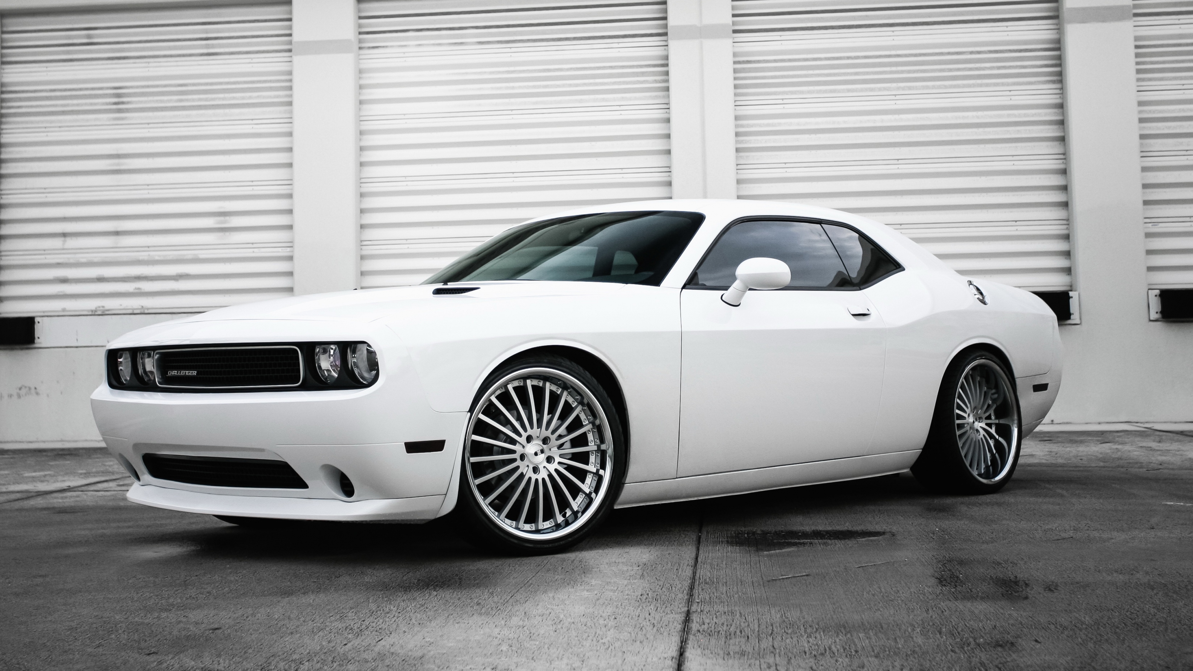 White Dodge Challenger Wallpapers