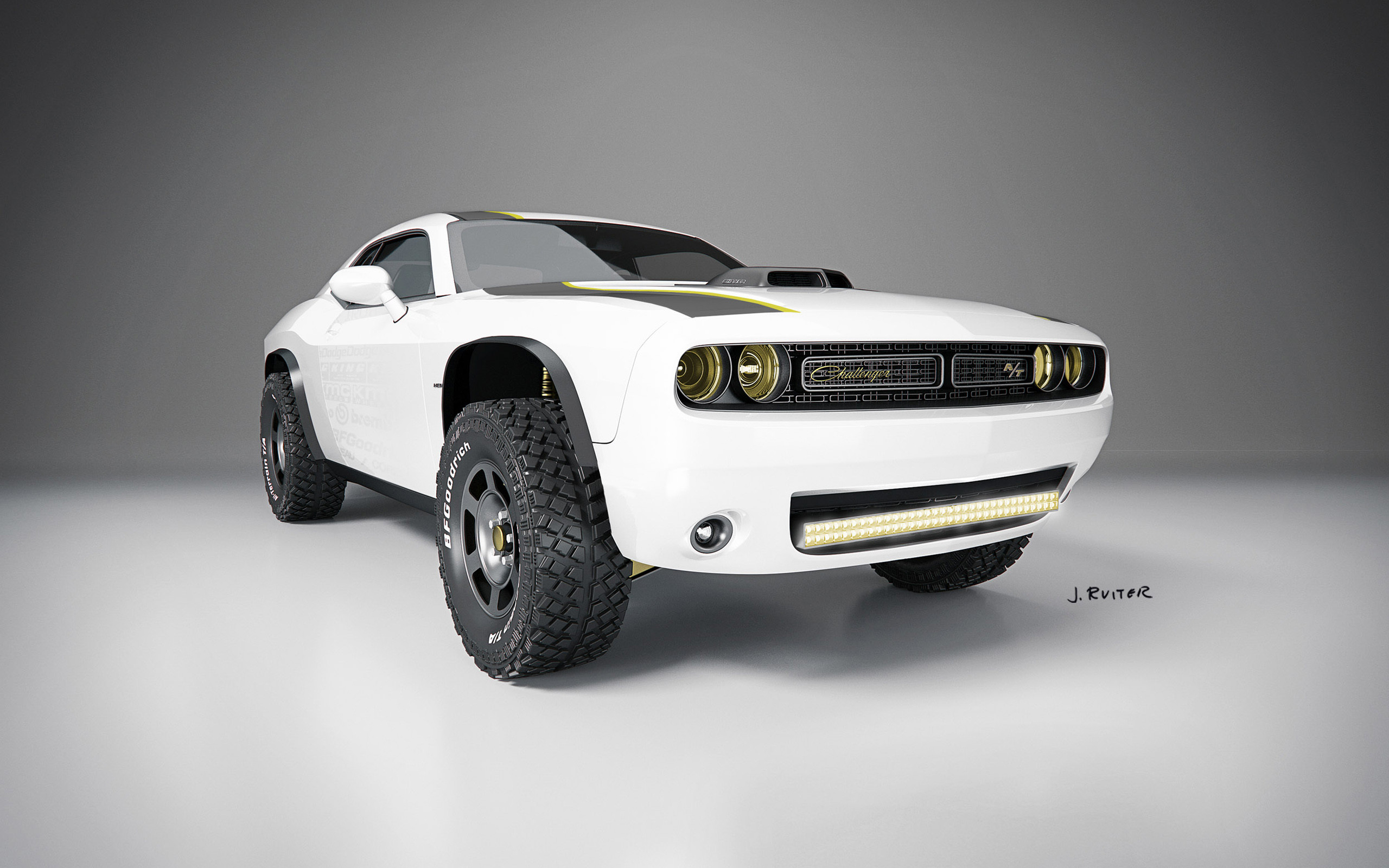 White Dodge Challenger Wallpapers