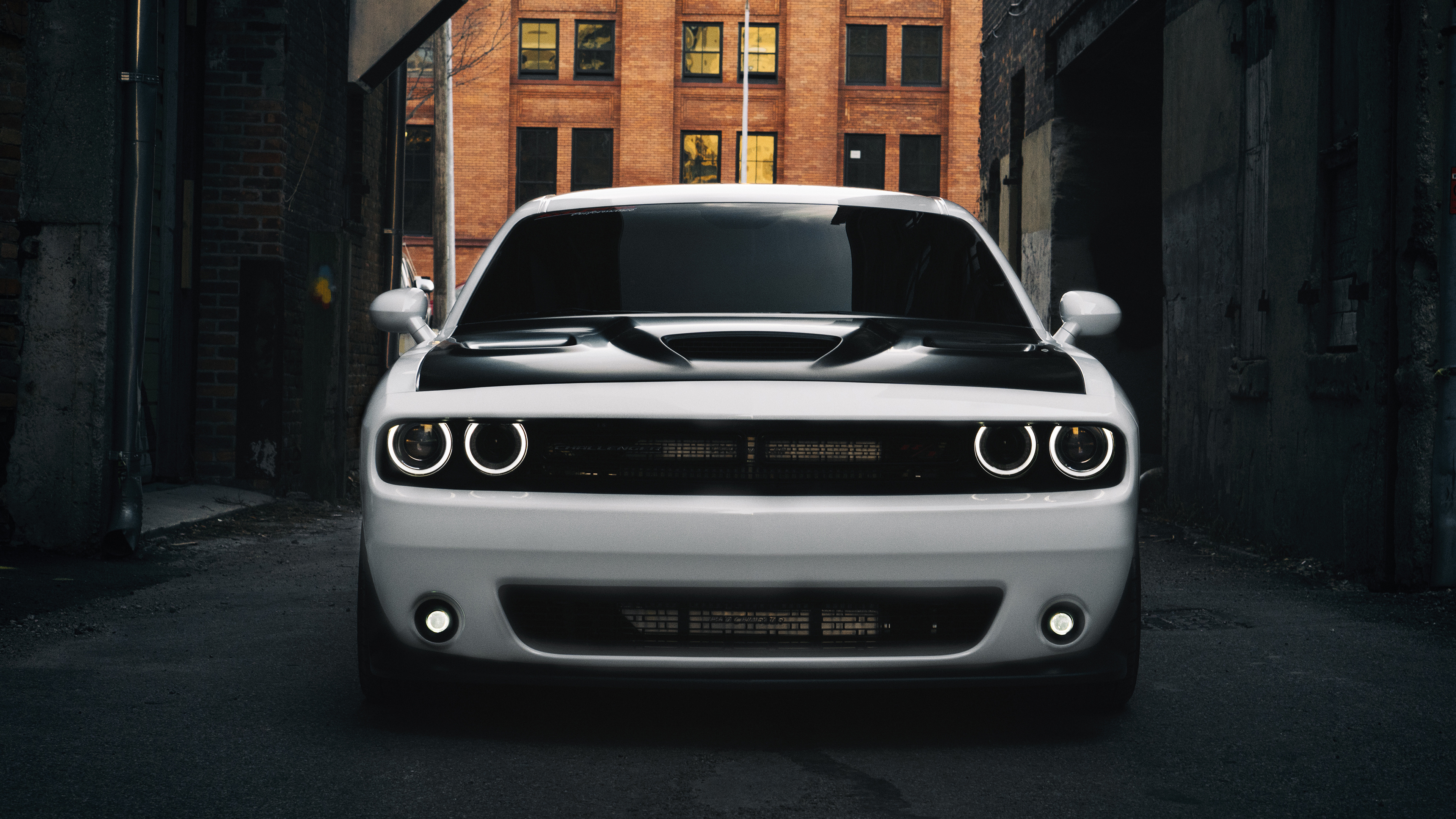 White Dodge Challenger Wallpapers