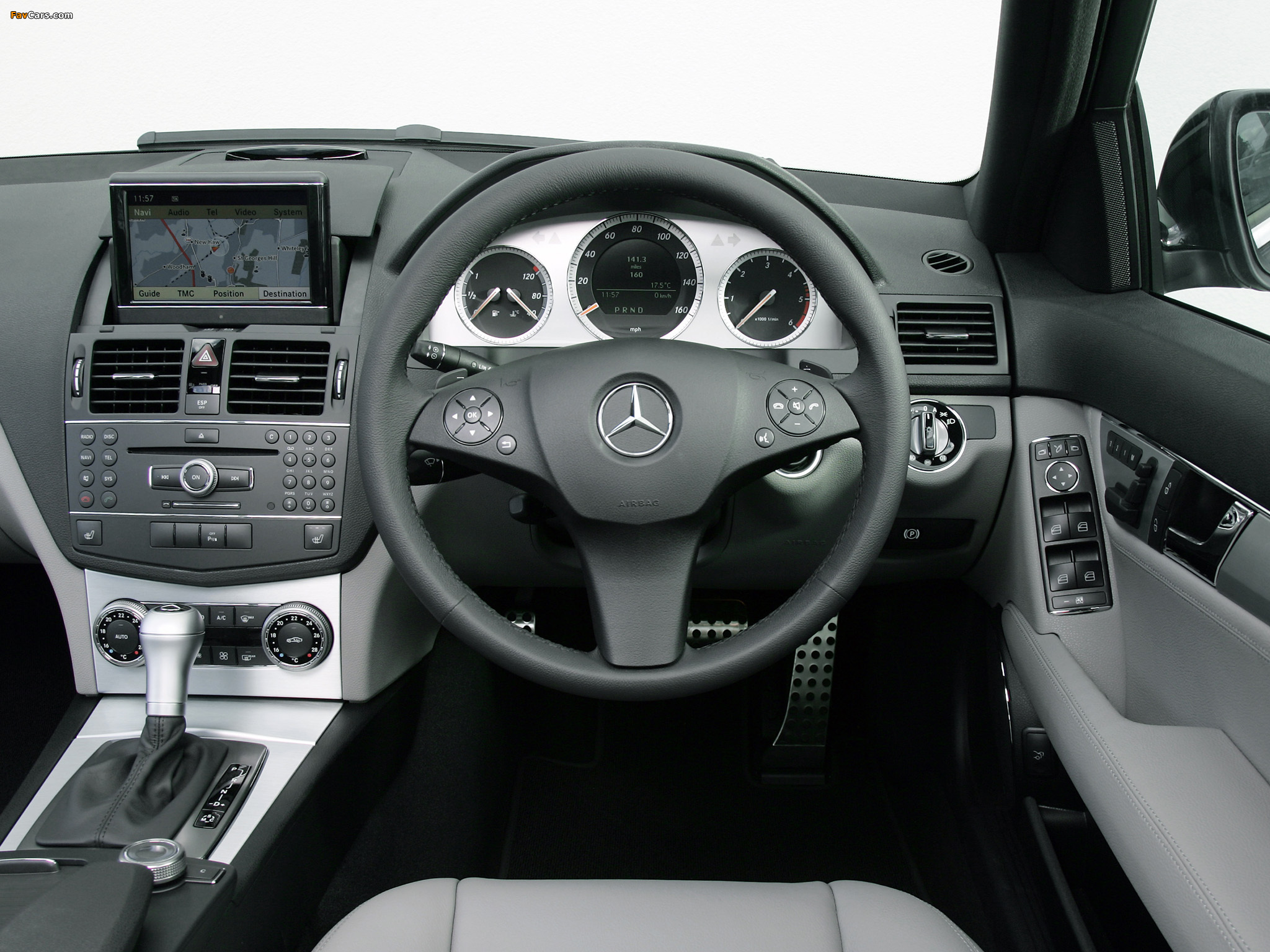 White Mercedes-Benz C 220 Wallpapers