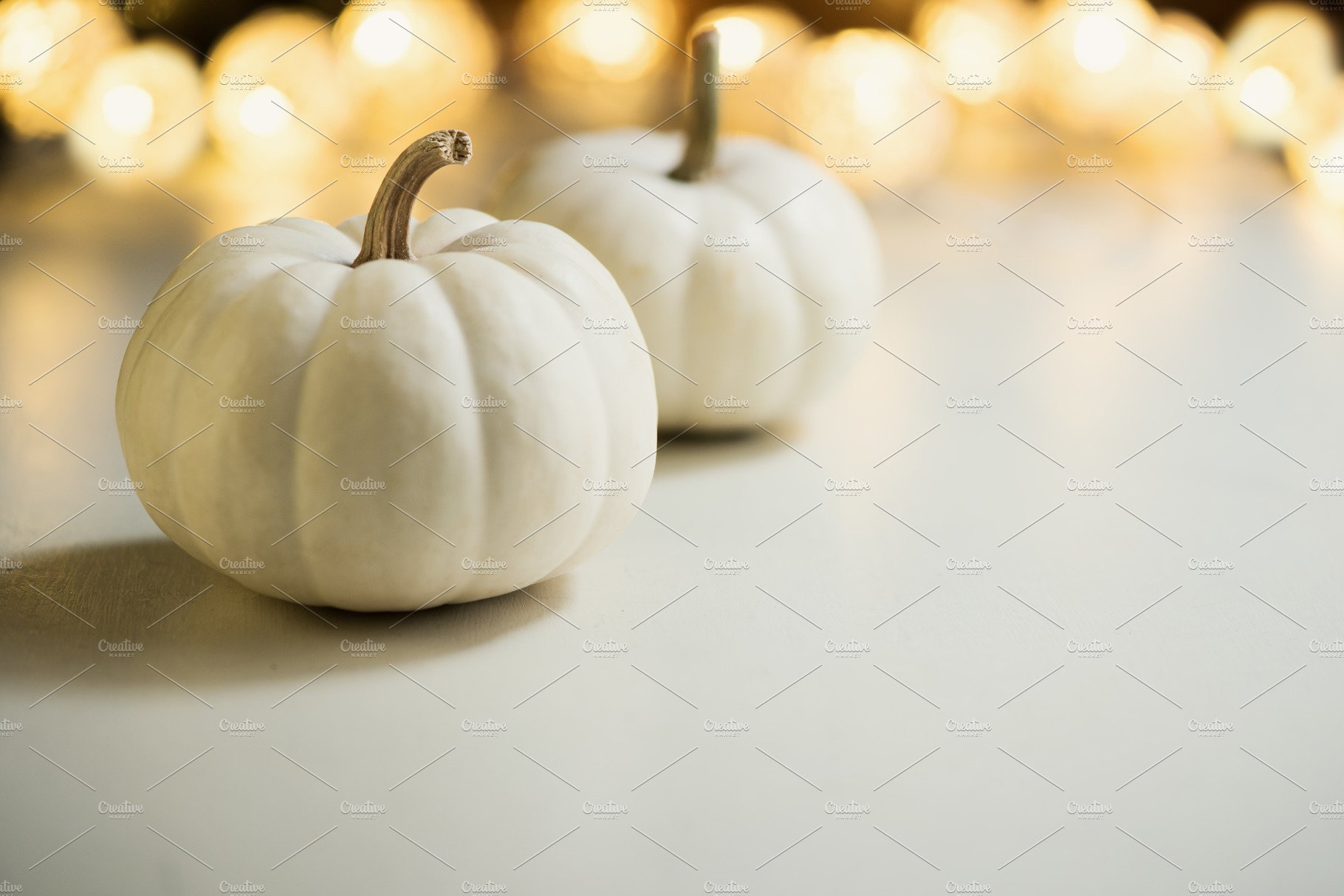 White Pumpkin Background