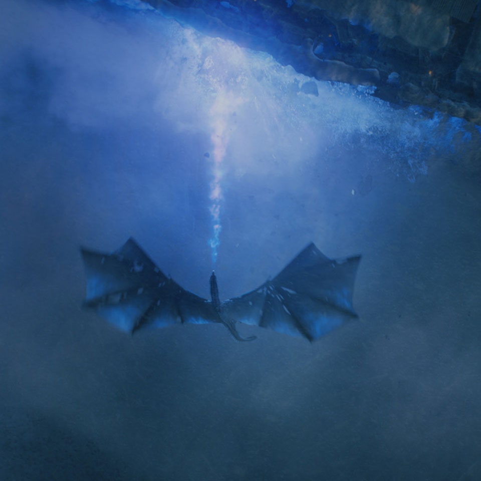 White Walker Ice Dragon Breaking The Wall Wallpapers