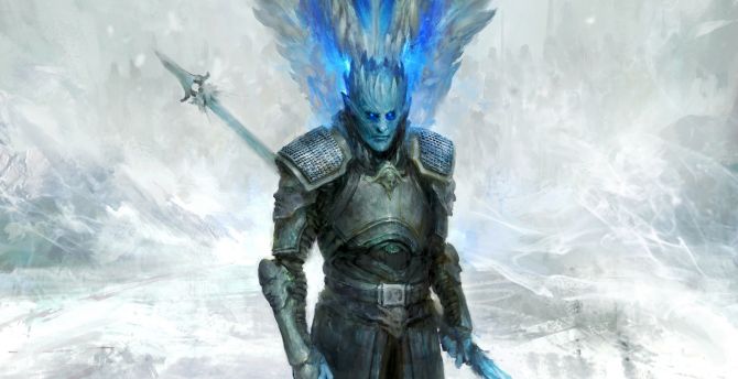 White Walker Illustration Wallpapers