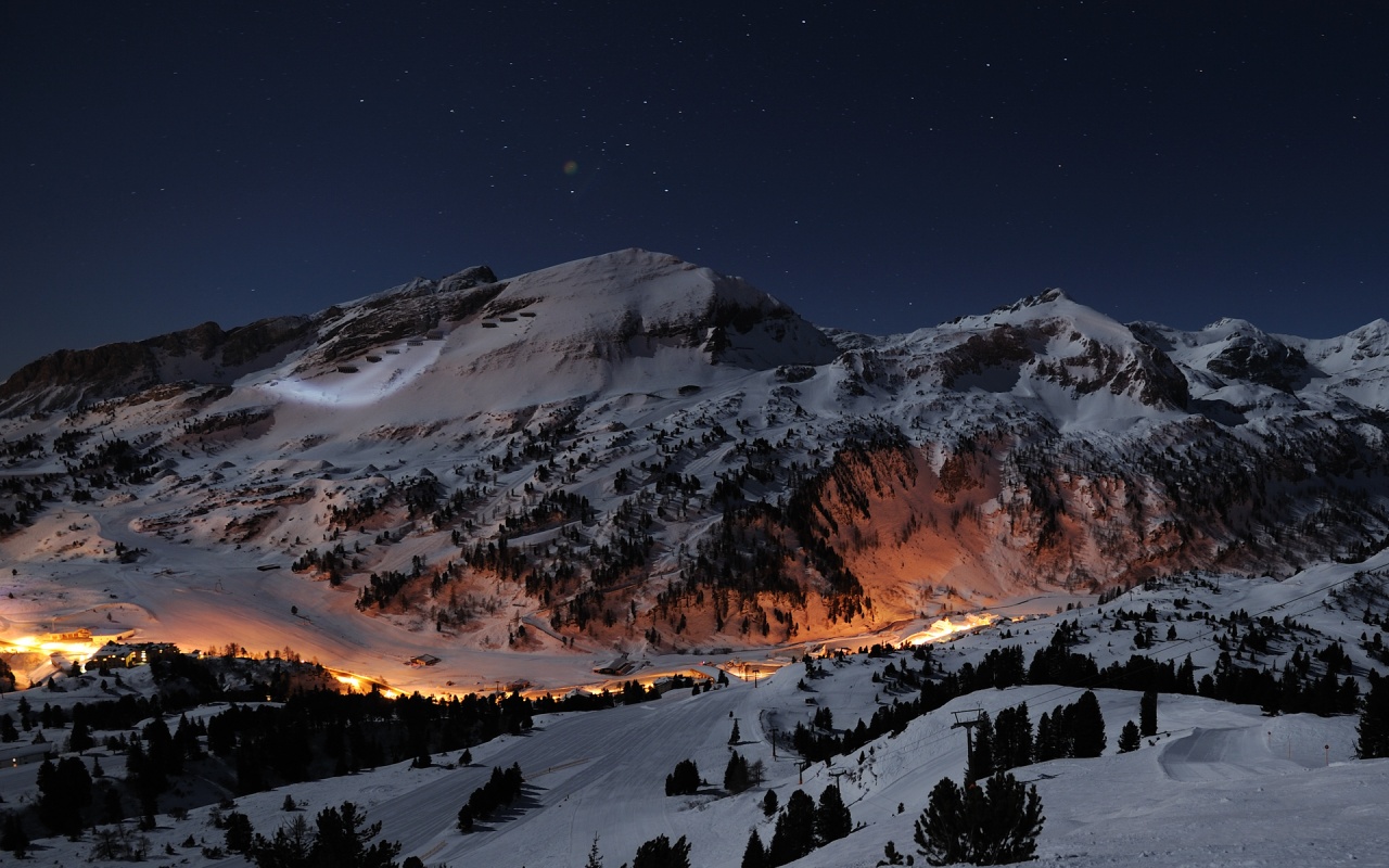 Widescreen Winter Night Wallpapers