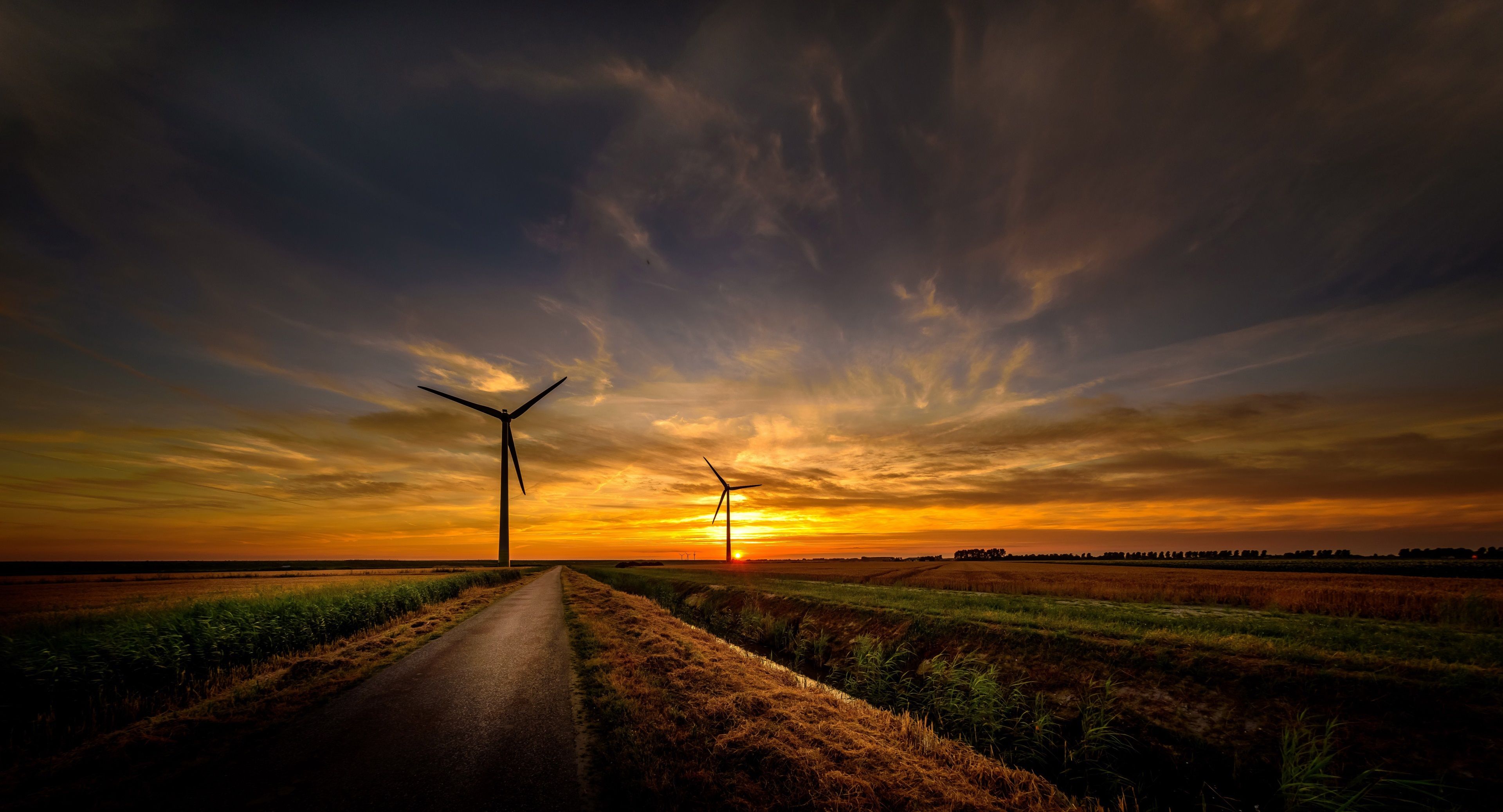 Wind Turbine Hd Field Wallpapers