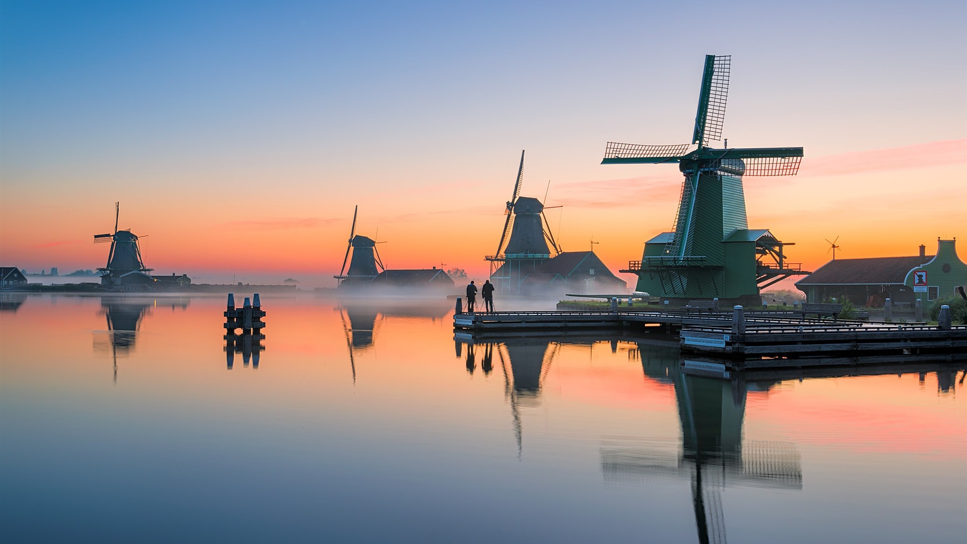 Windmill Fogy Netherlands Wallpapers