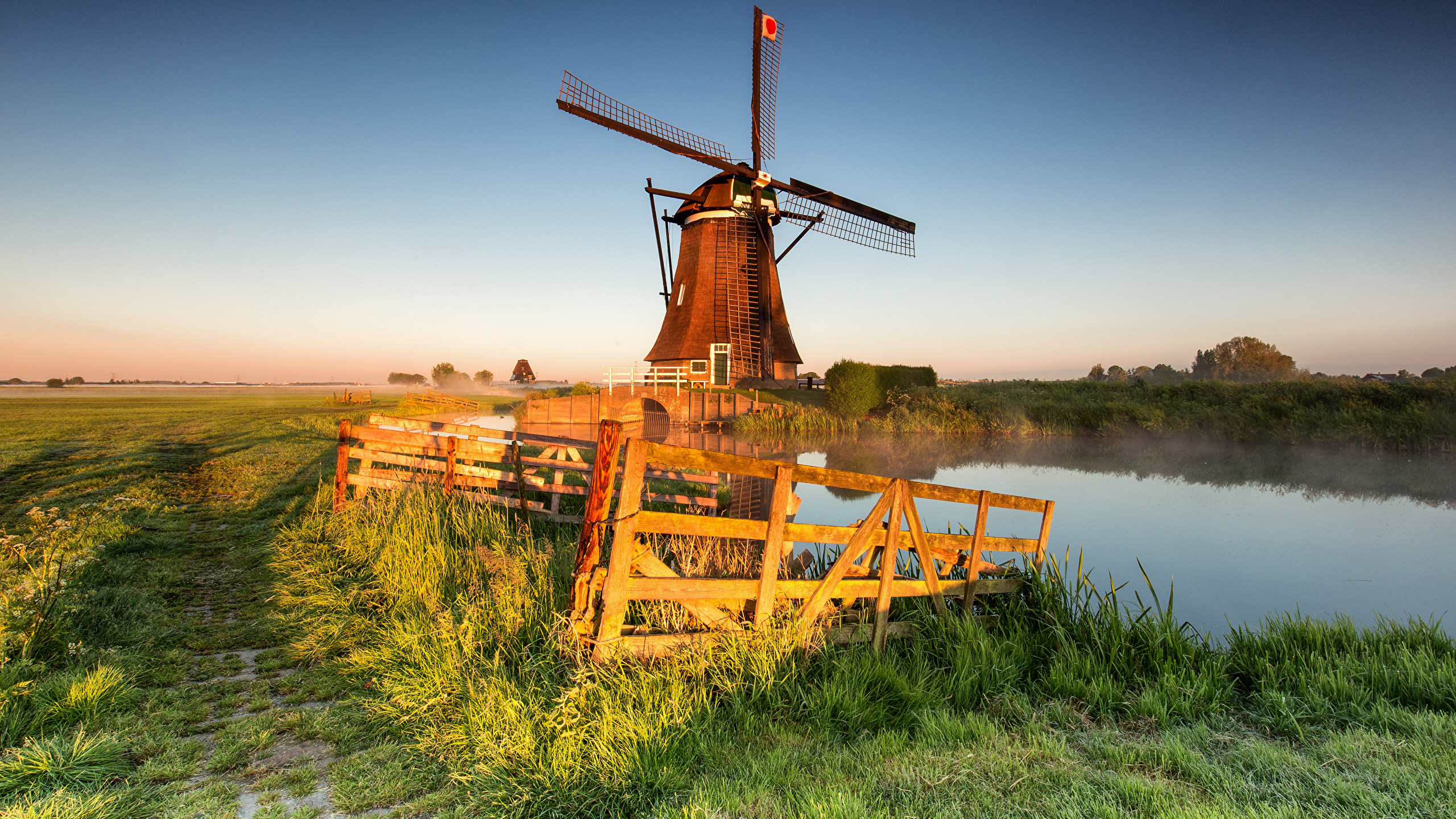 Windmill Fogy Netherlands Wallpapers