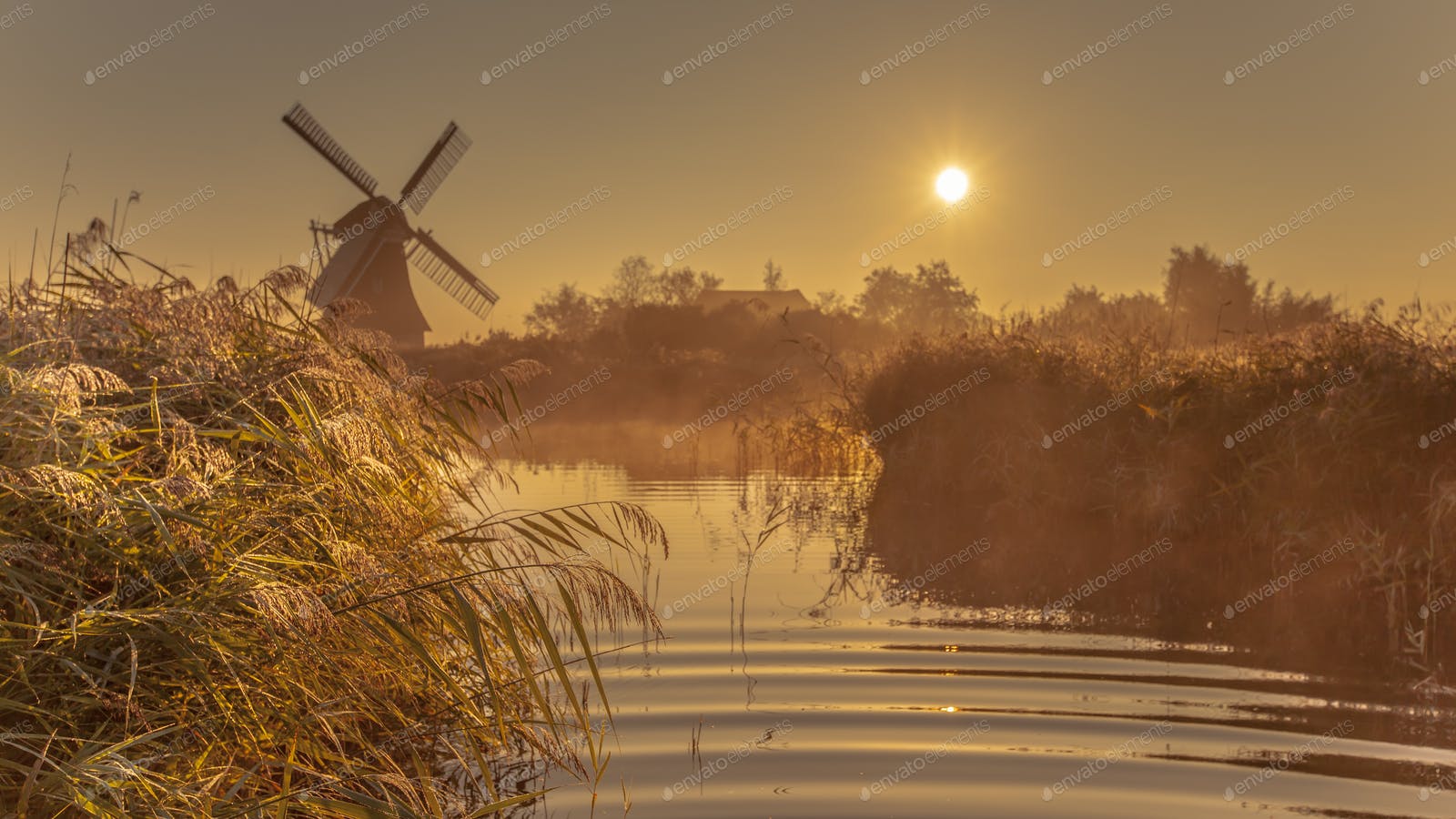 Windmill Fogy Netherlands Wallpapers