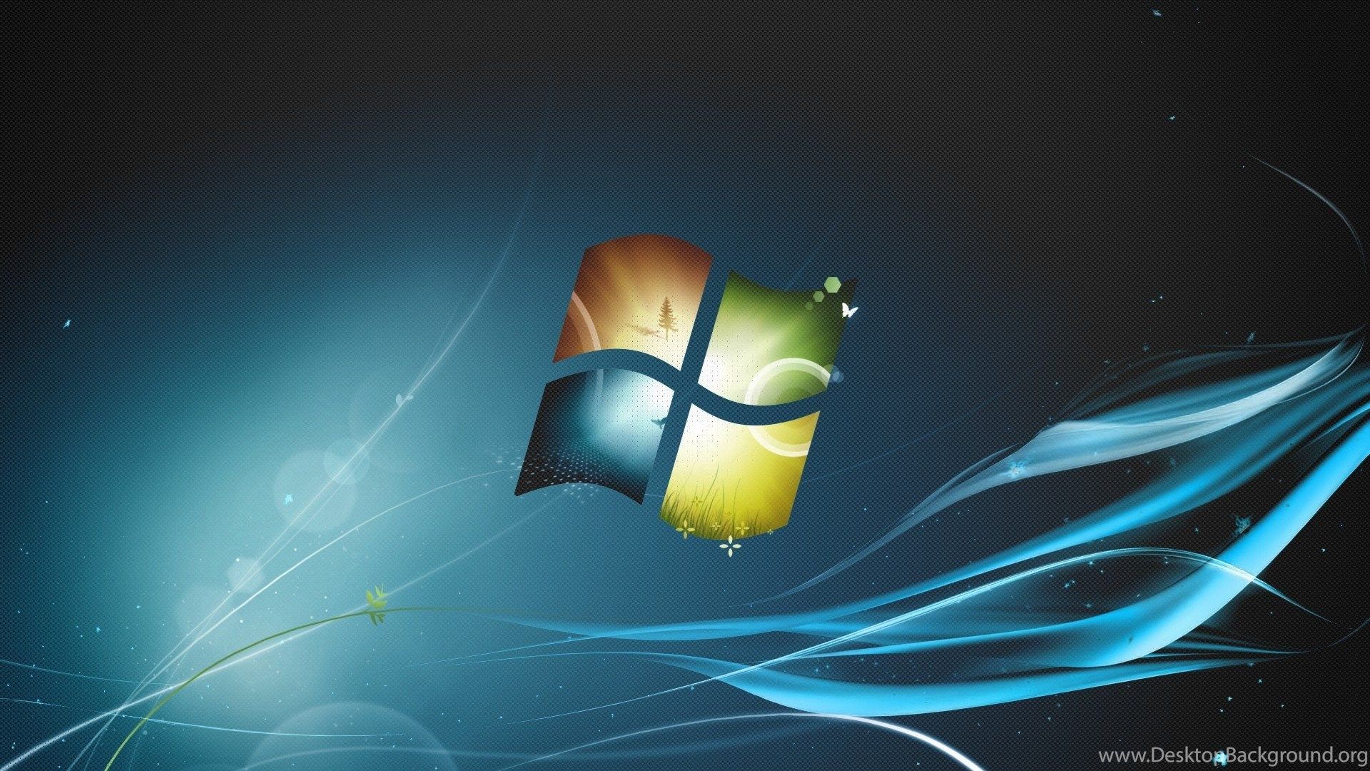 Windows 10 Logo Blue Glow Wallpapers