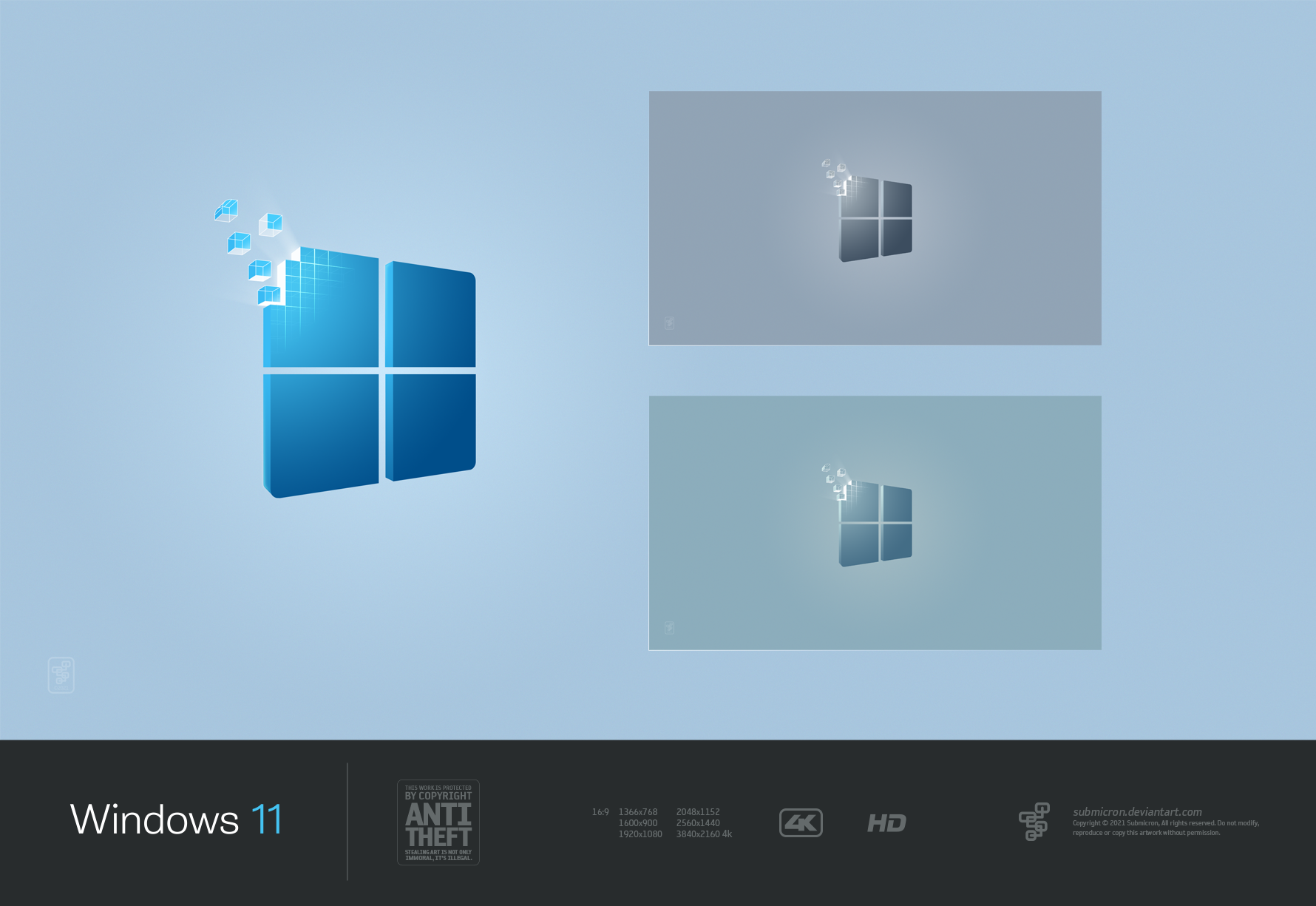 Windows 11 4K Logo Wallpapers