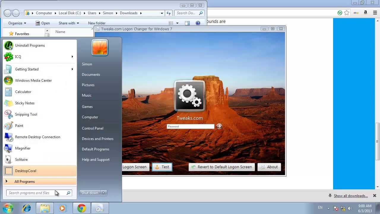 Windows 7 Lock Screen Background