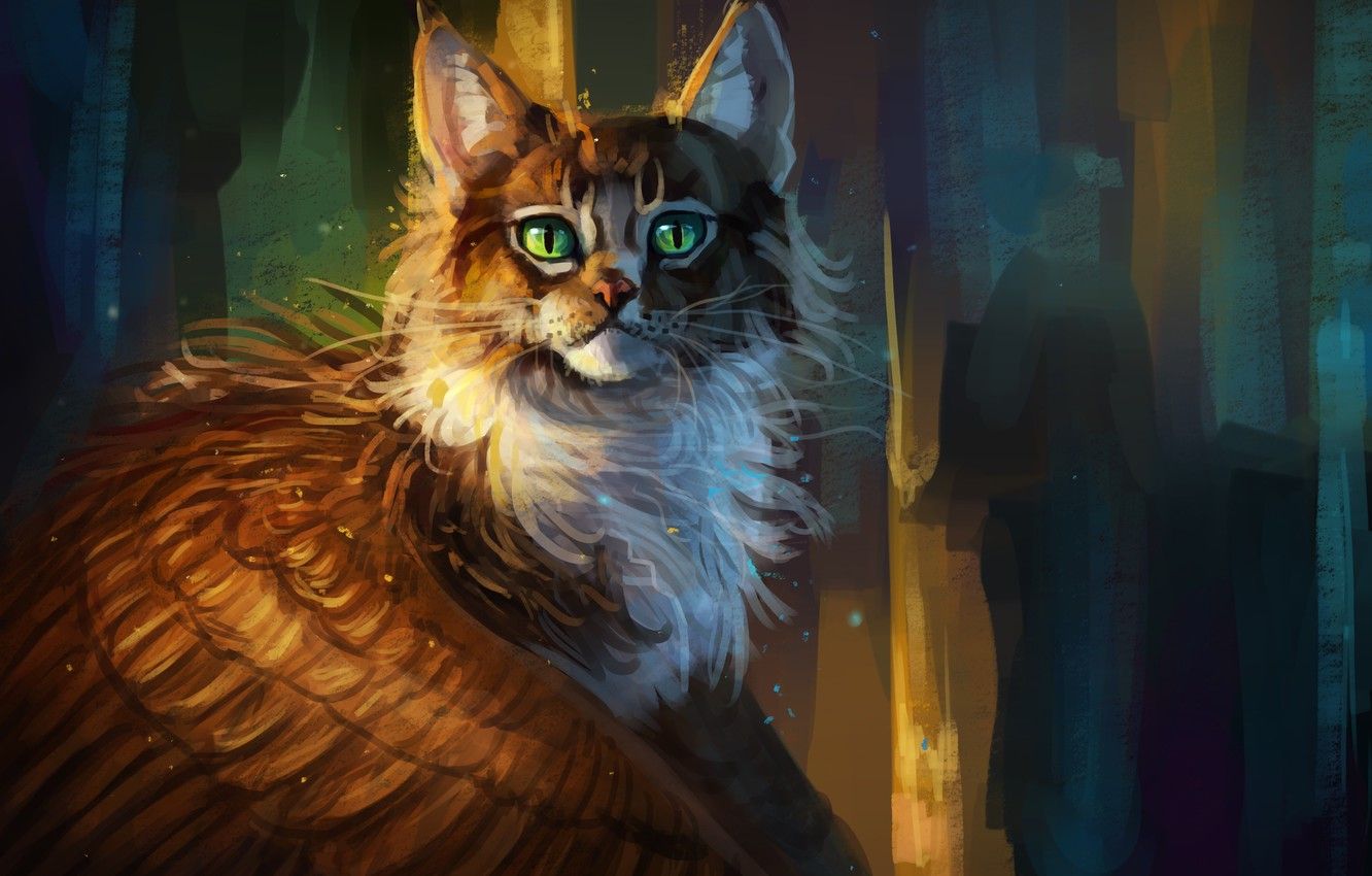 Winged Cats Art Wallpapers