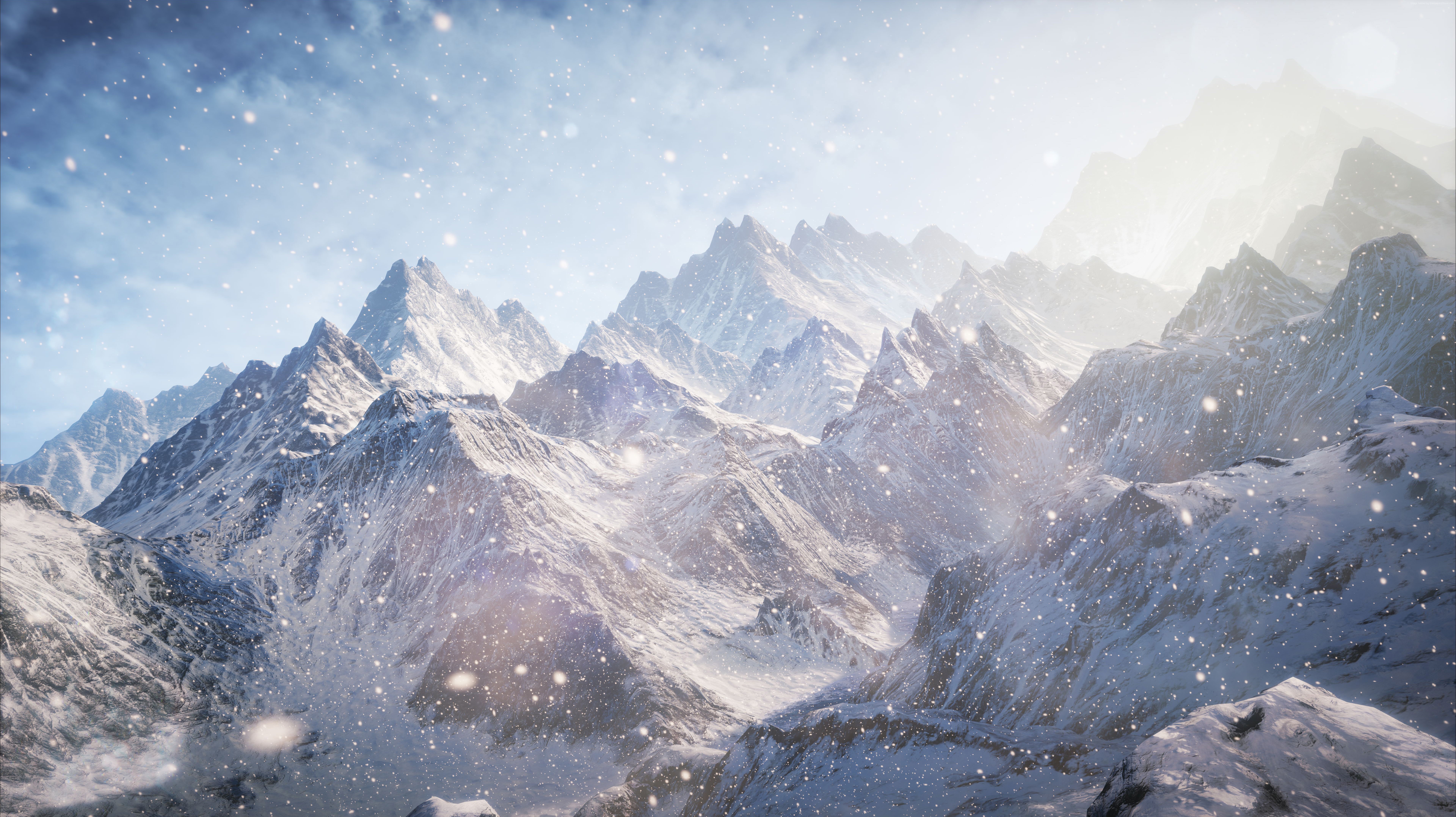 Winter 4K Mountains Wallpapers