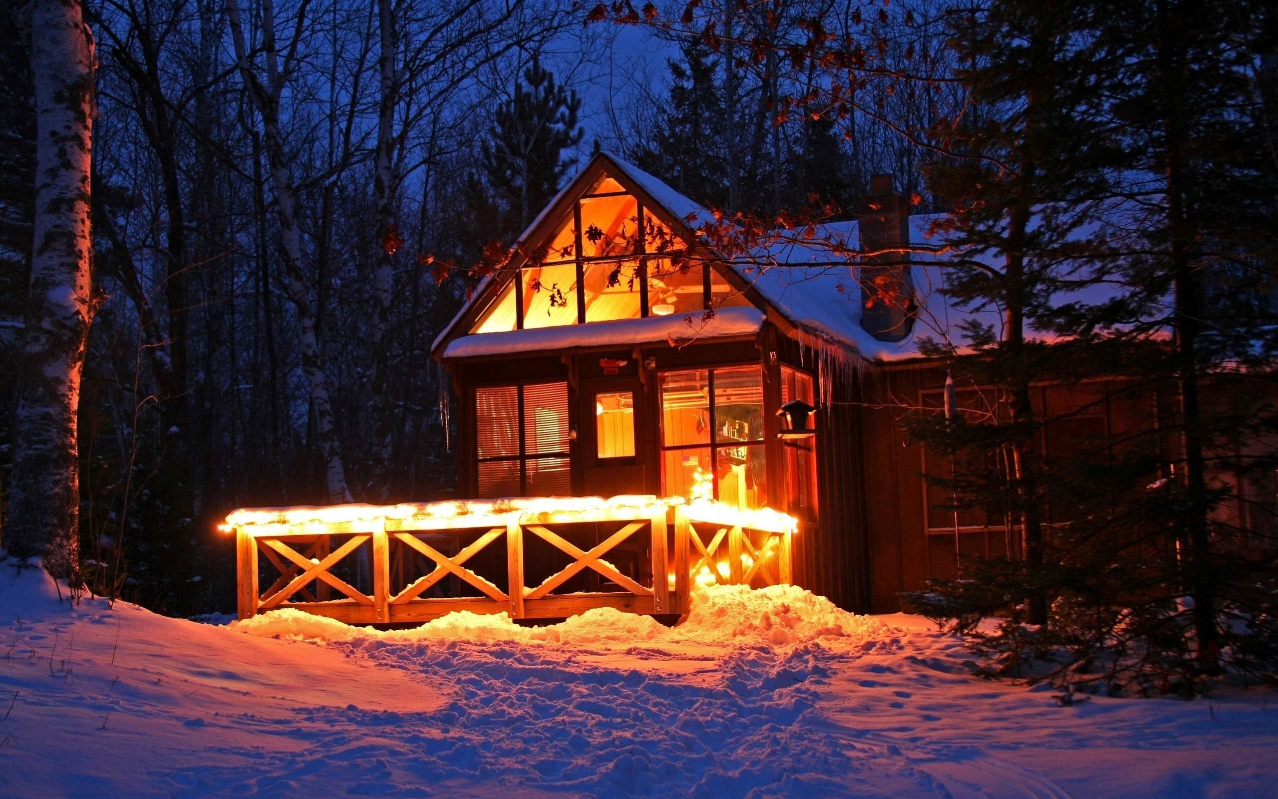 Winter Cabin Wallpapers