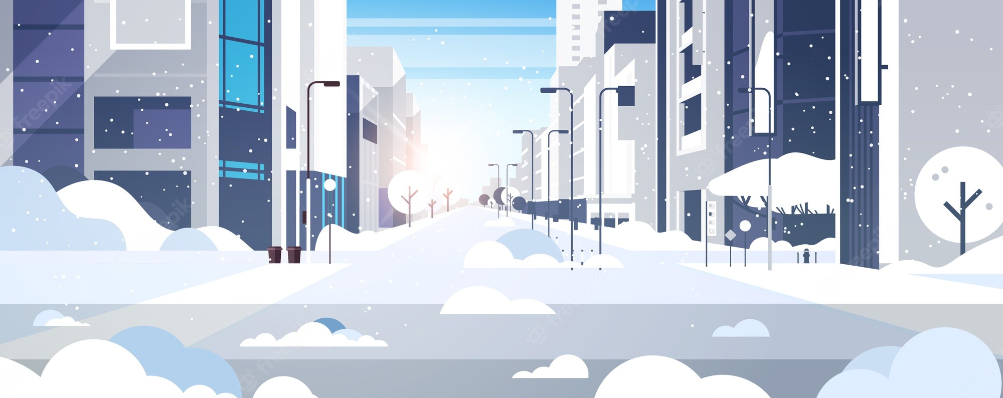 Winter City Background