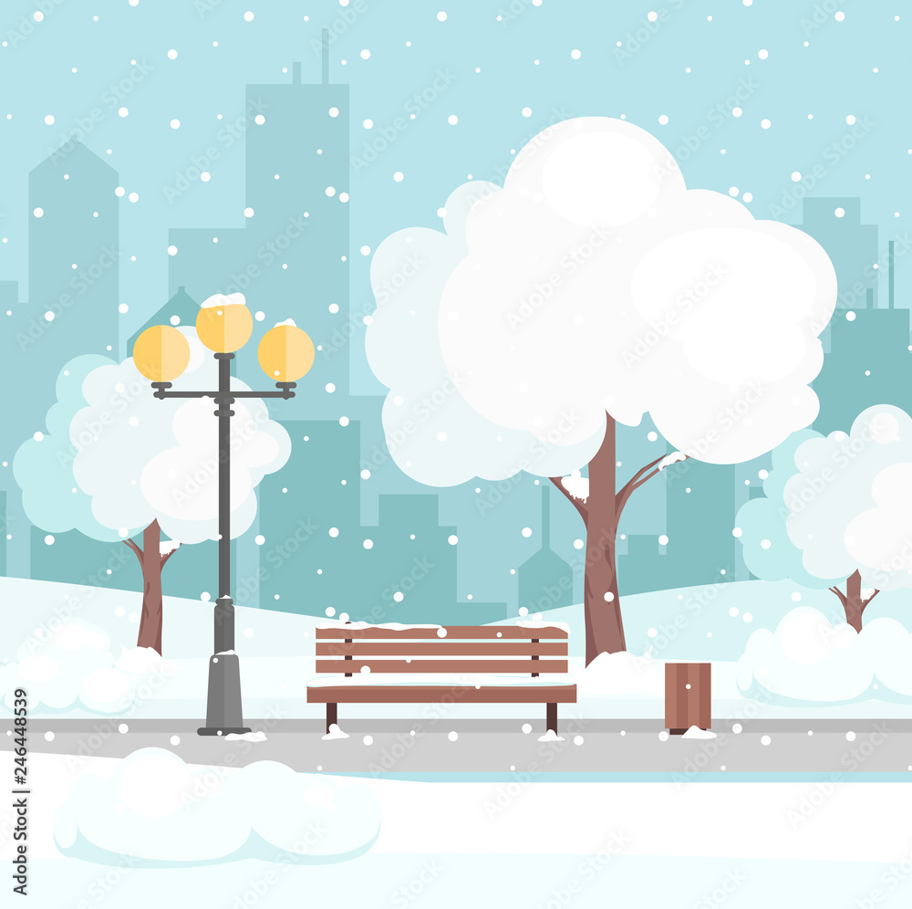 Winter City Background