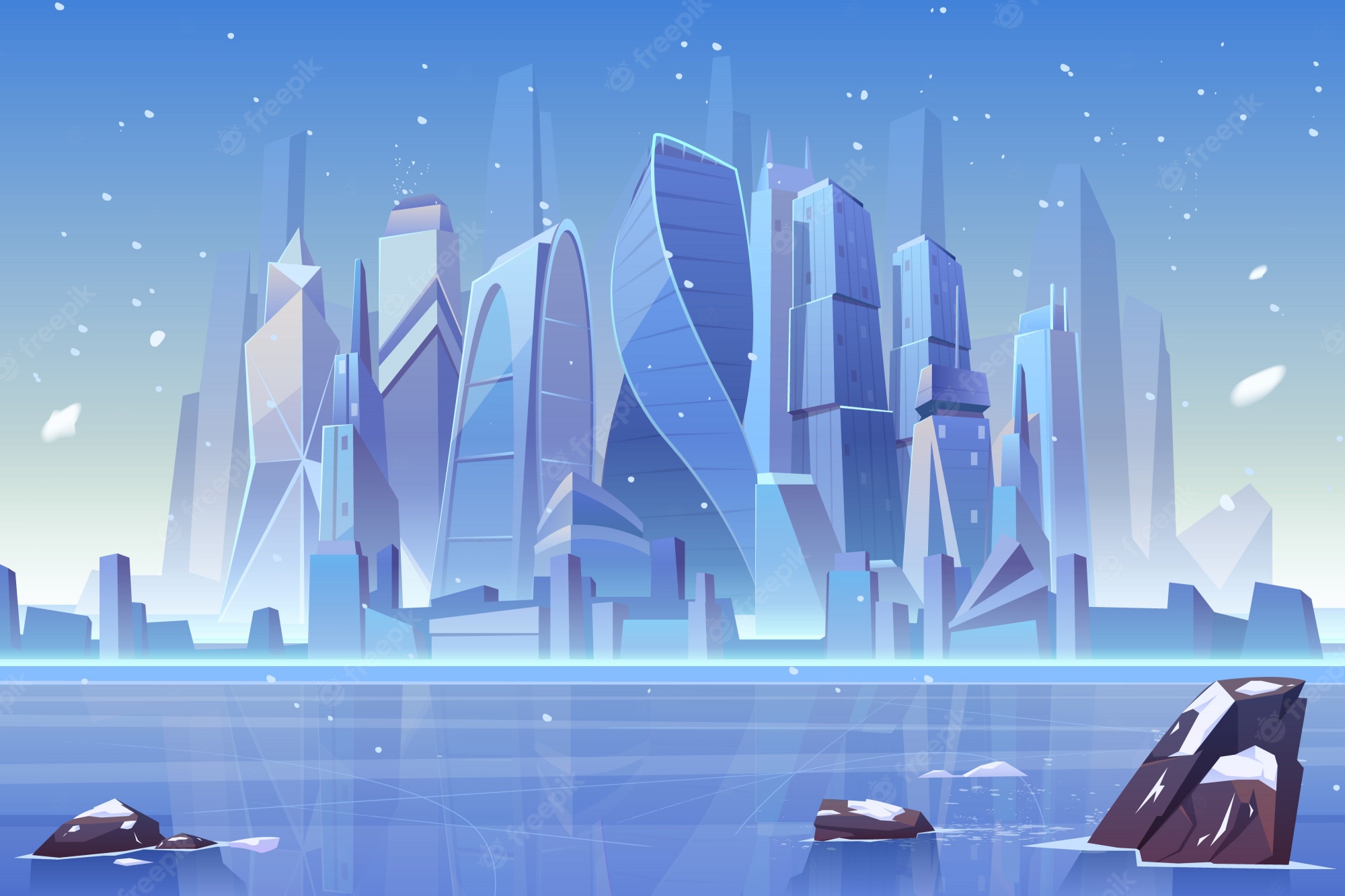 Winter City Background