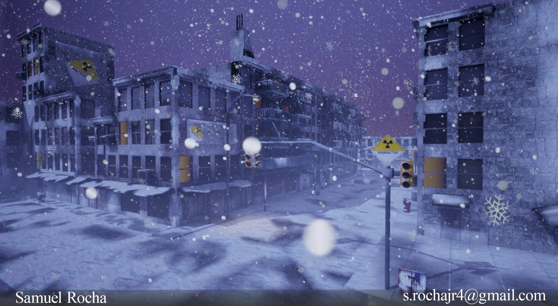 Winter City Background