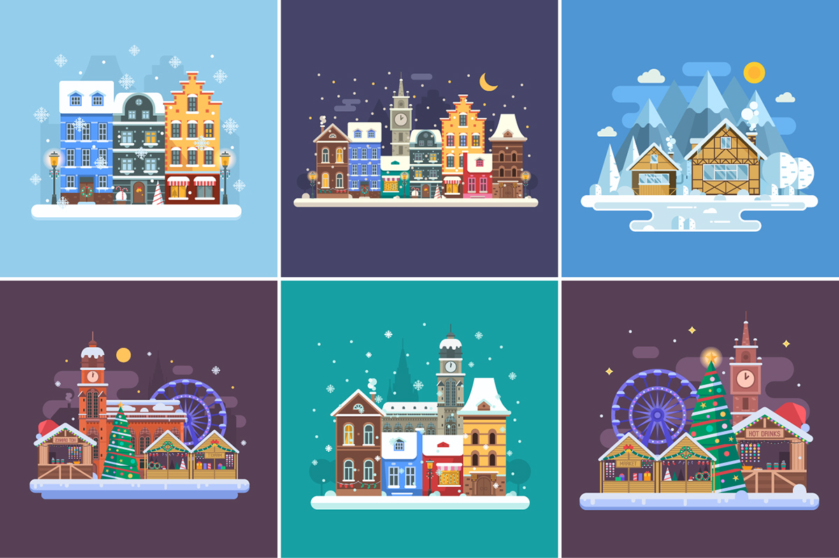 Winter City Background