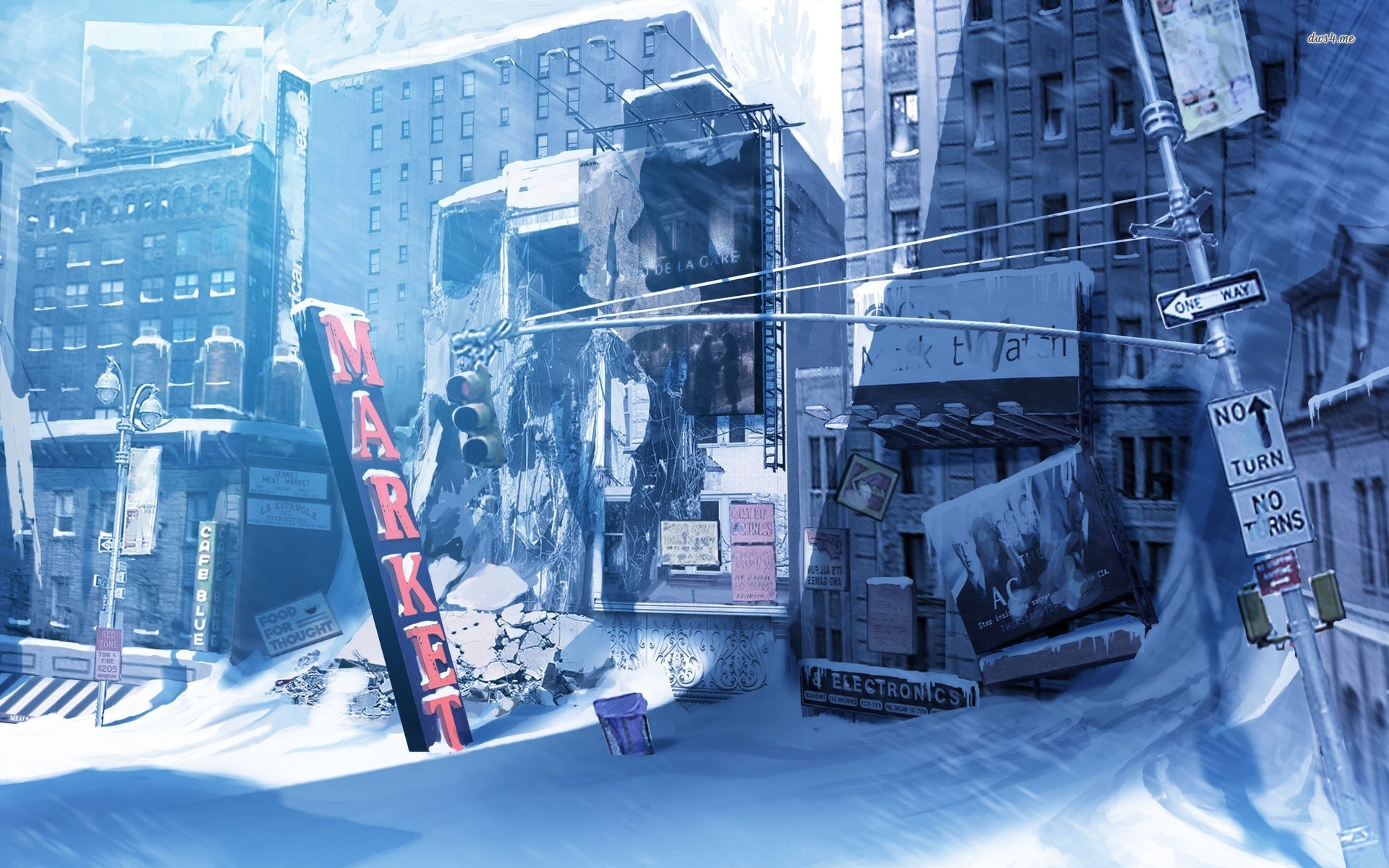 Winter City Digital Art Wallpapers
