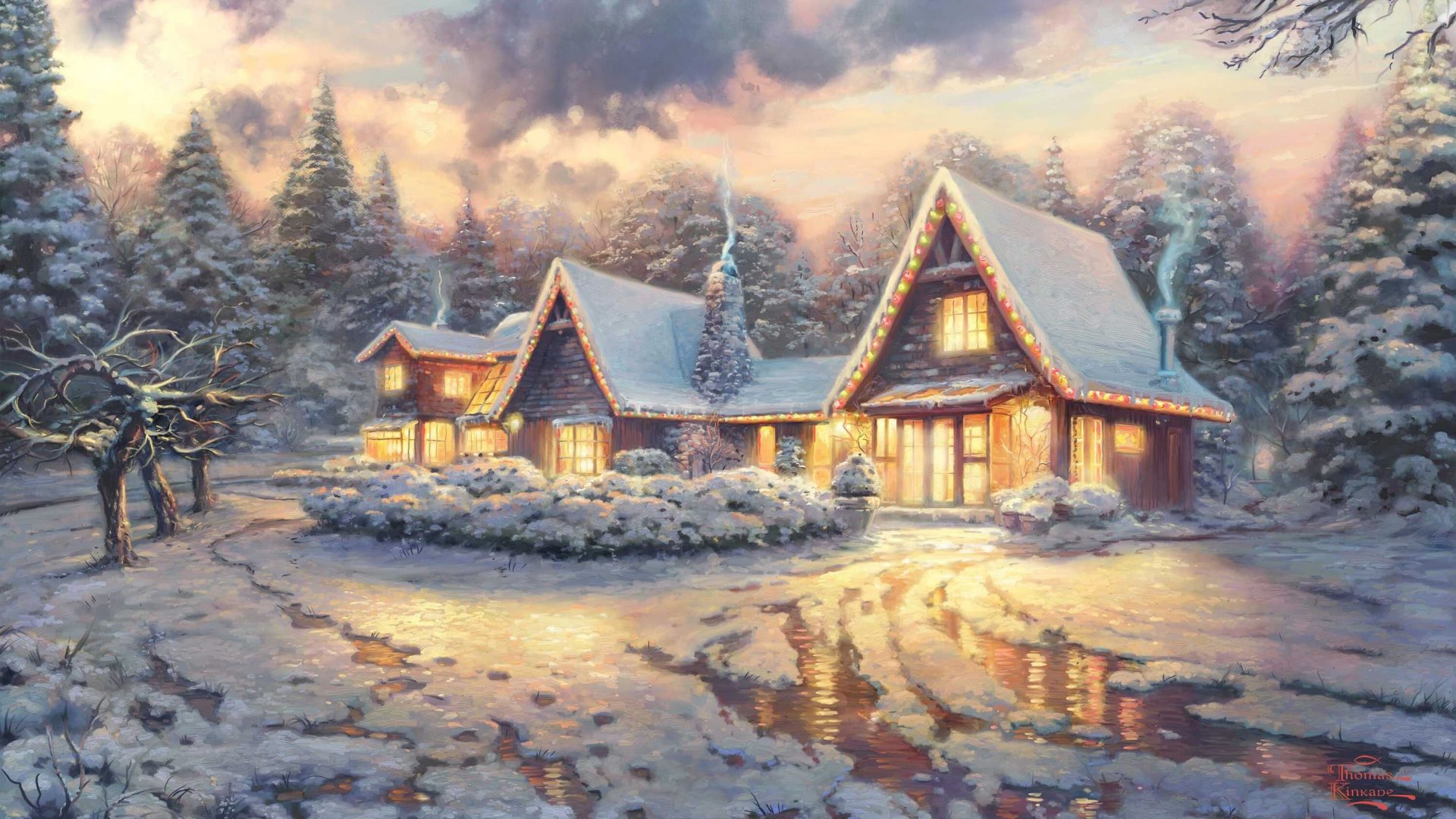 Winter Cottage Wallpapers