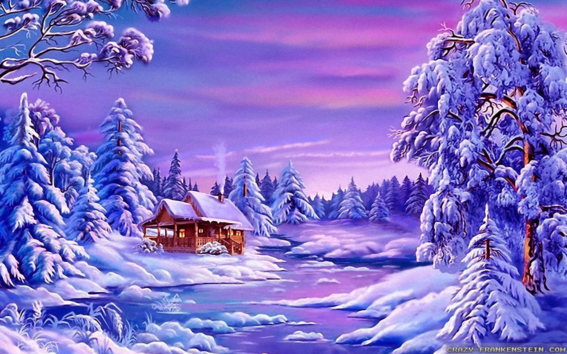 Winter Cottage Wallpapers