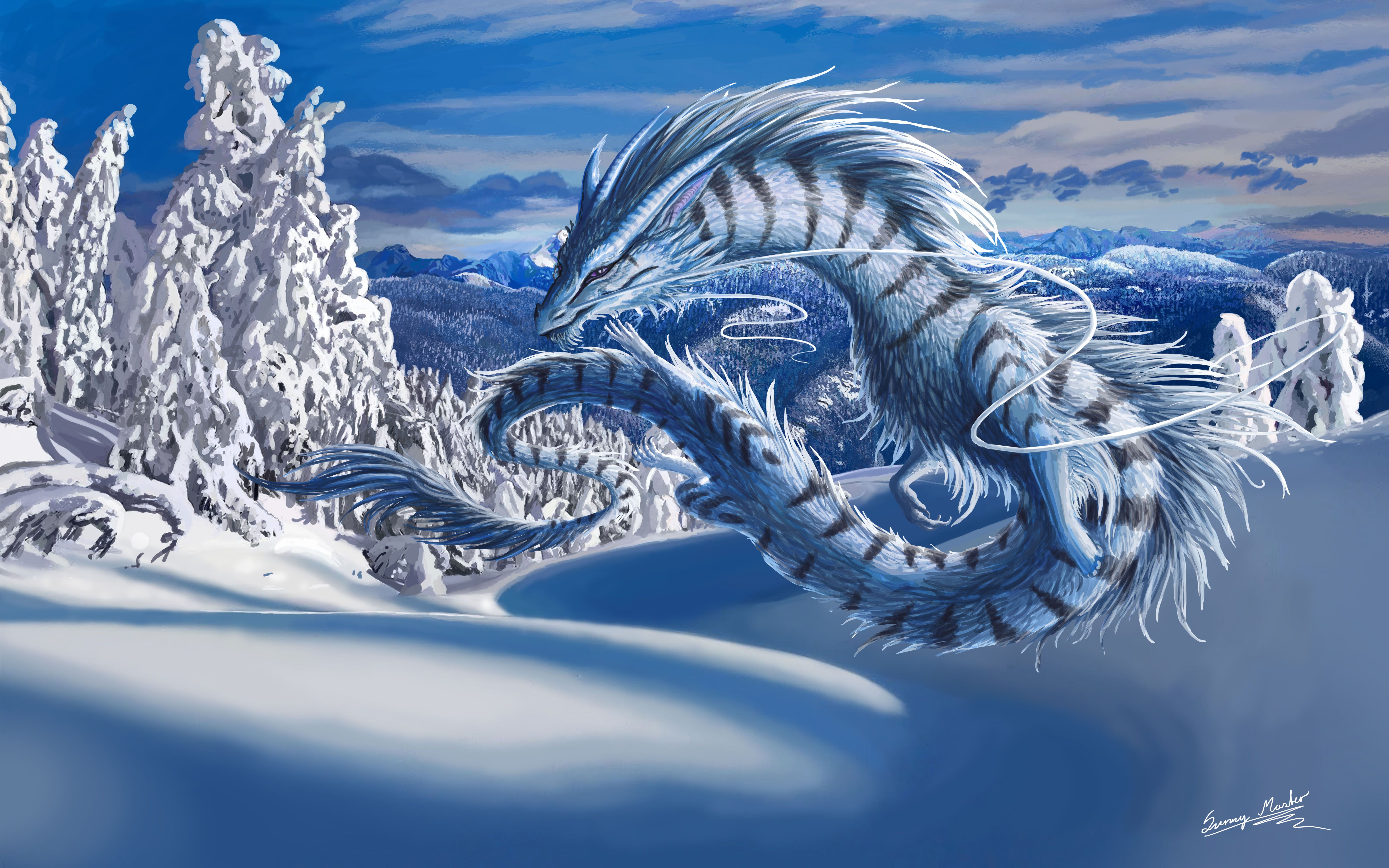 Winter Dragon Wallpapers