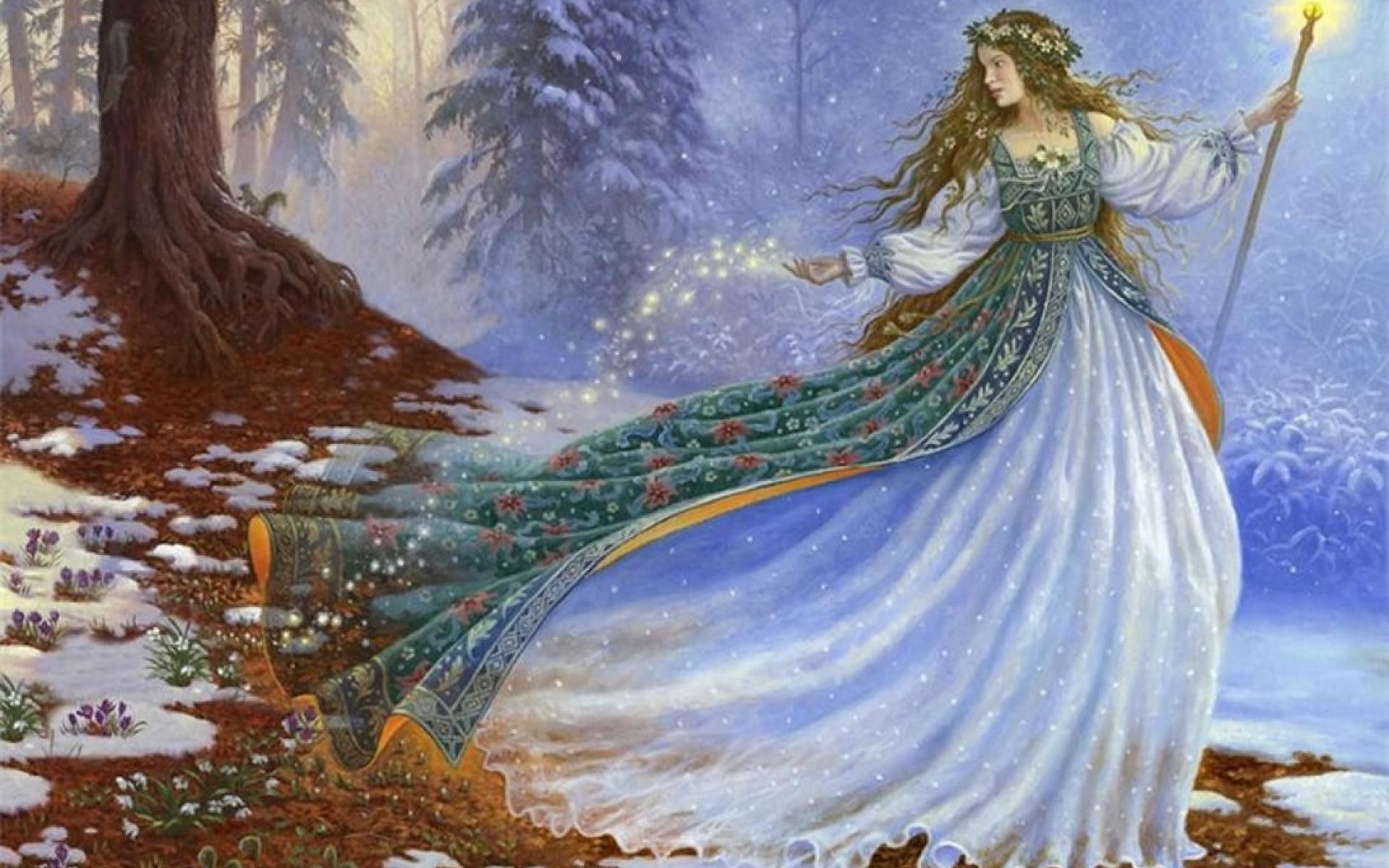 Winter Fairy Background