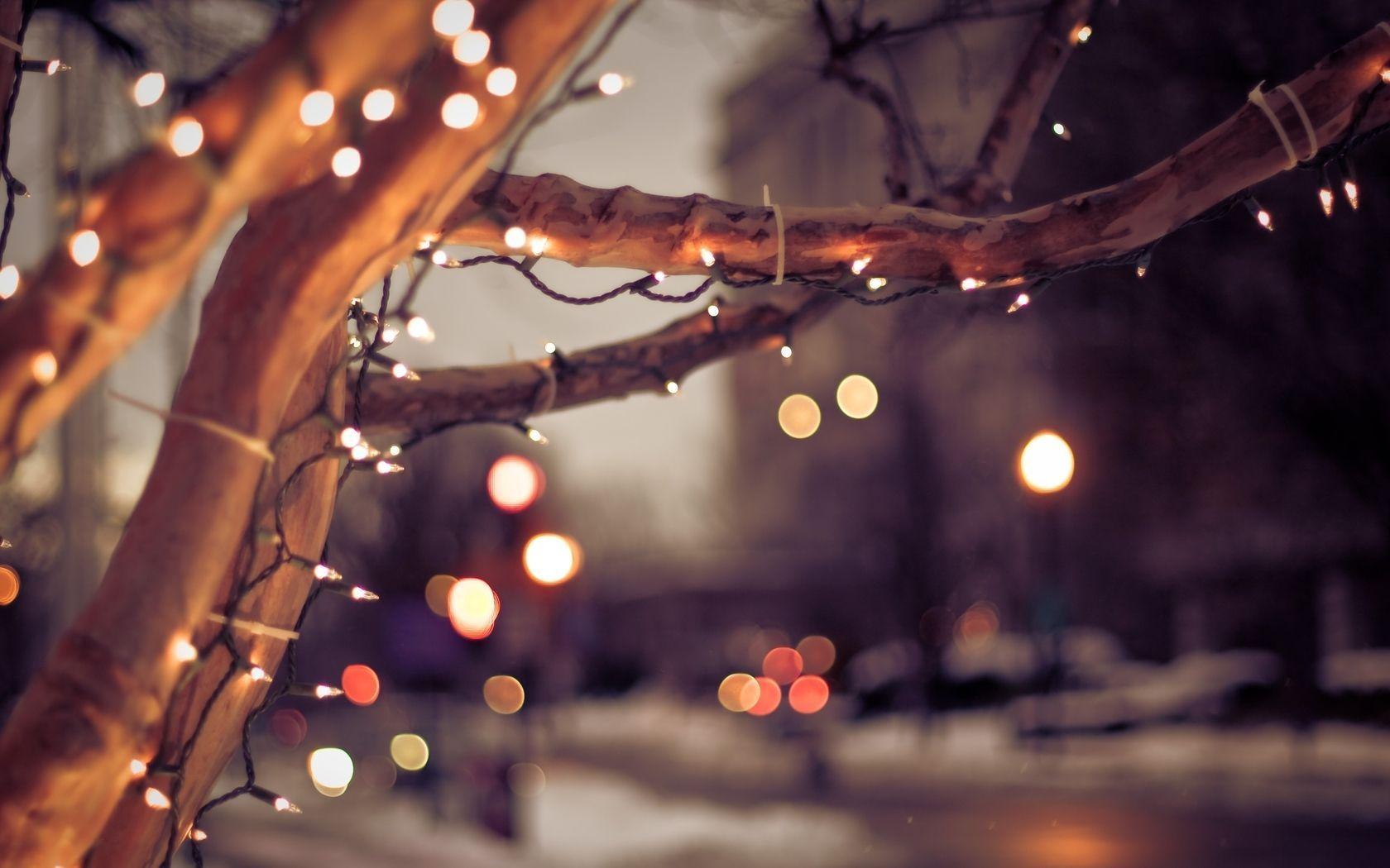 Winter Lights Background