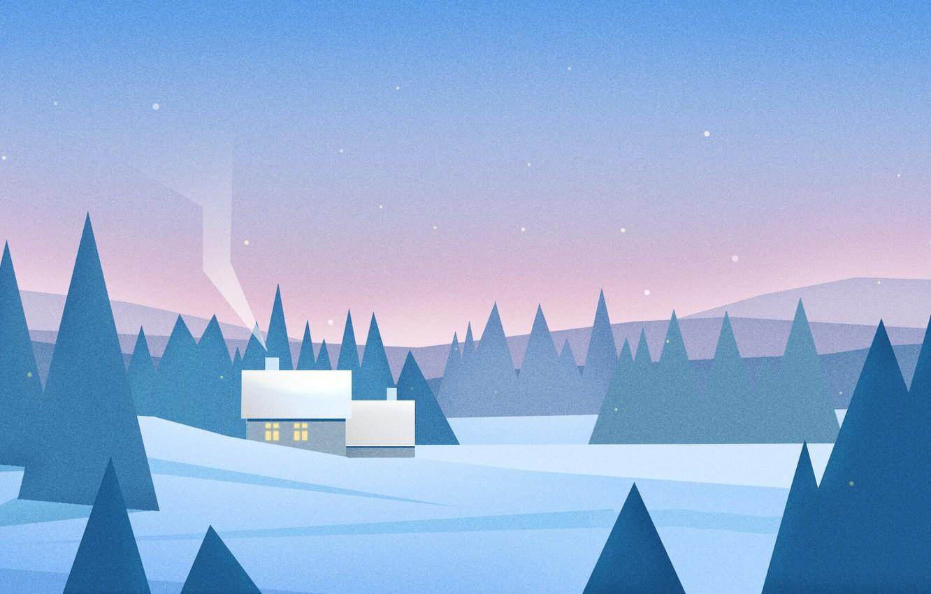 Winter Minimalist Wallpapers