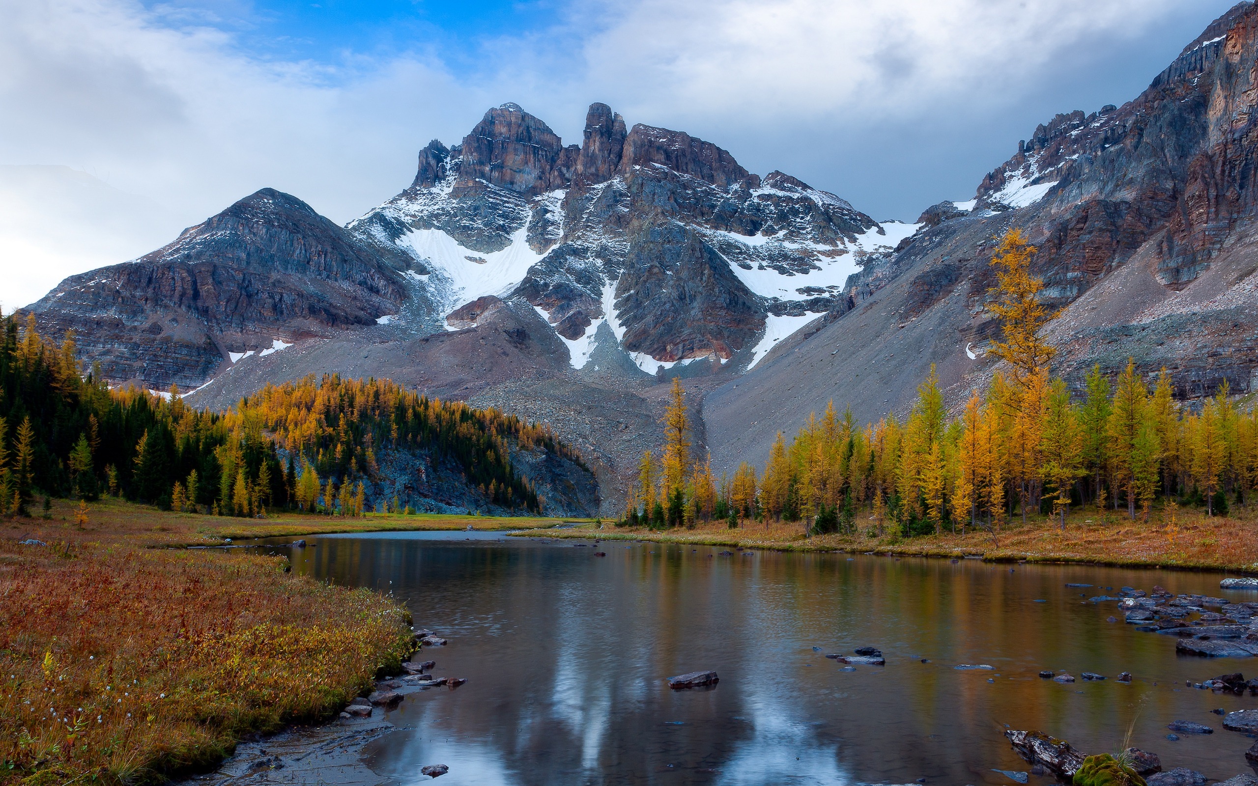 Winter Mountain And River Wallpapers