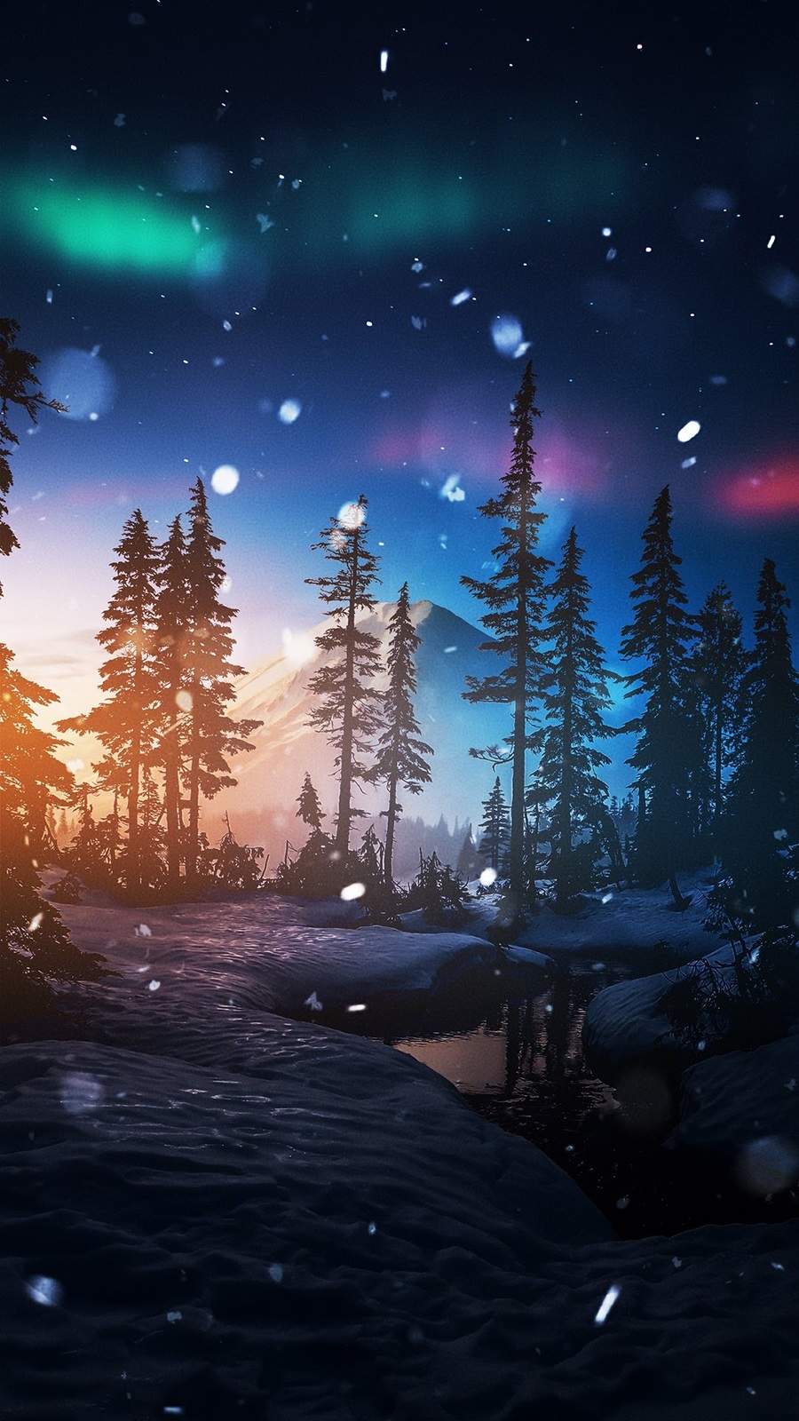 Winter Night Iphone Wallpapers