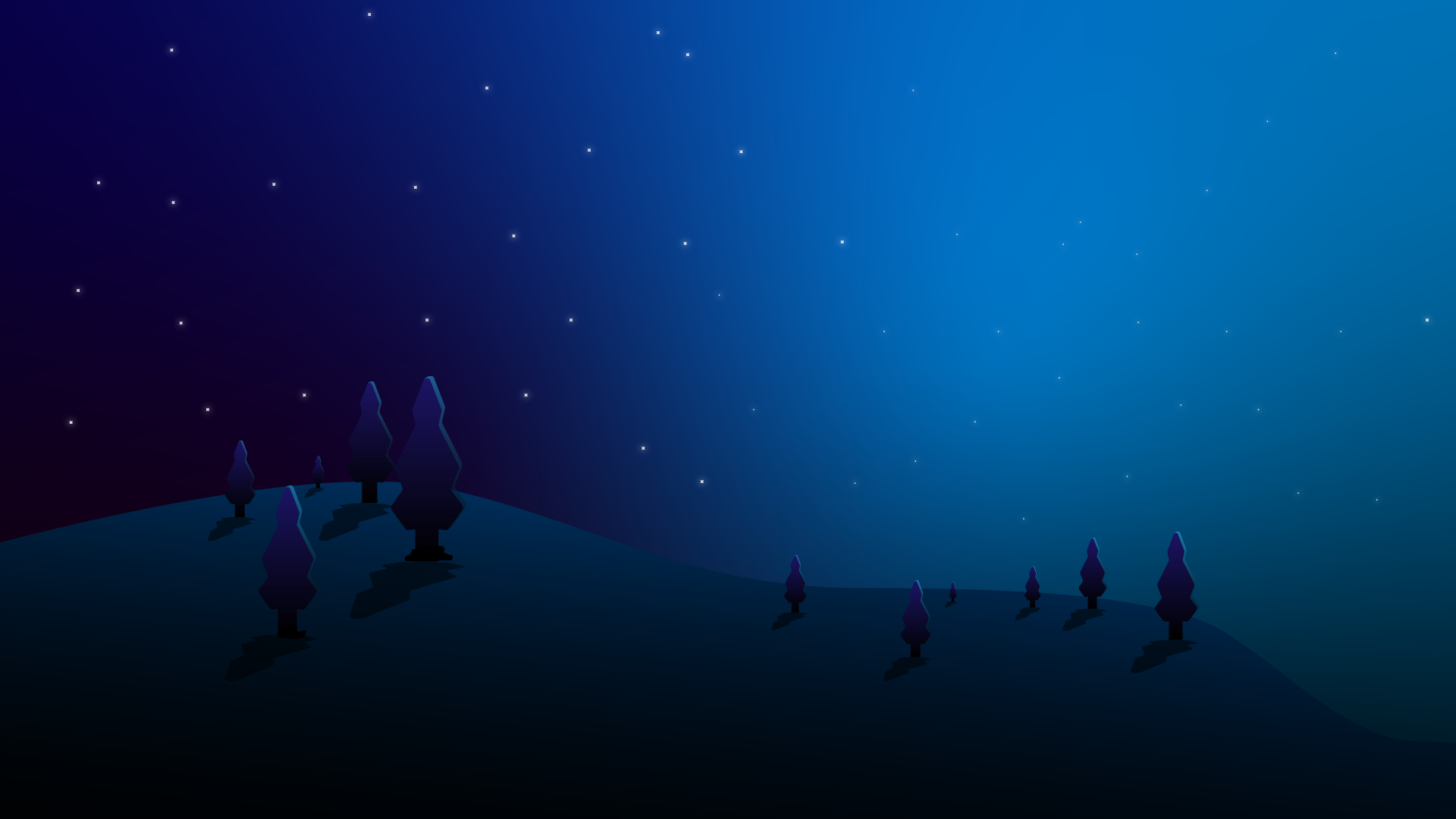 Winter Night Minimalist 4K Wallpapers