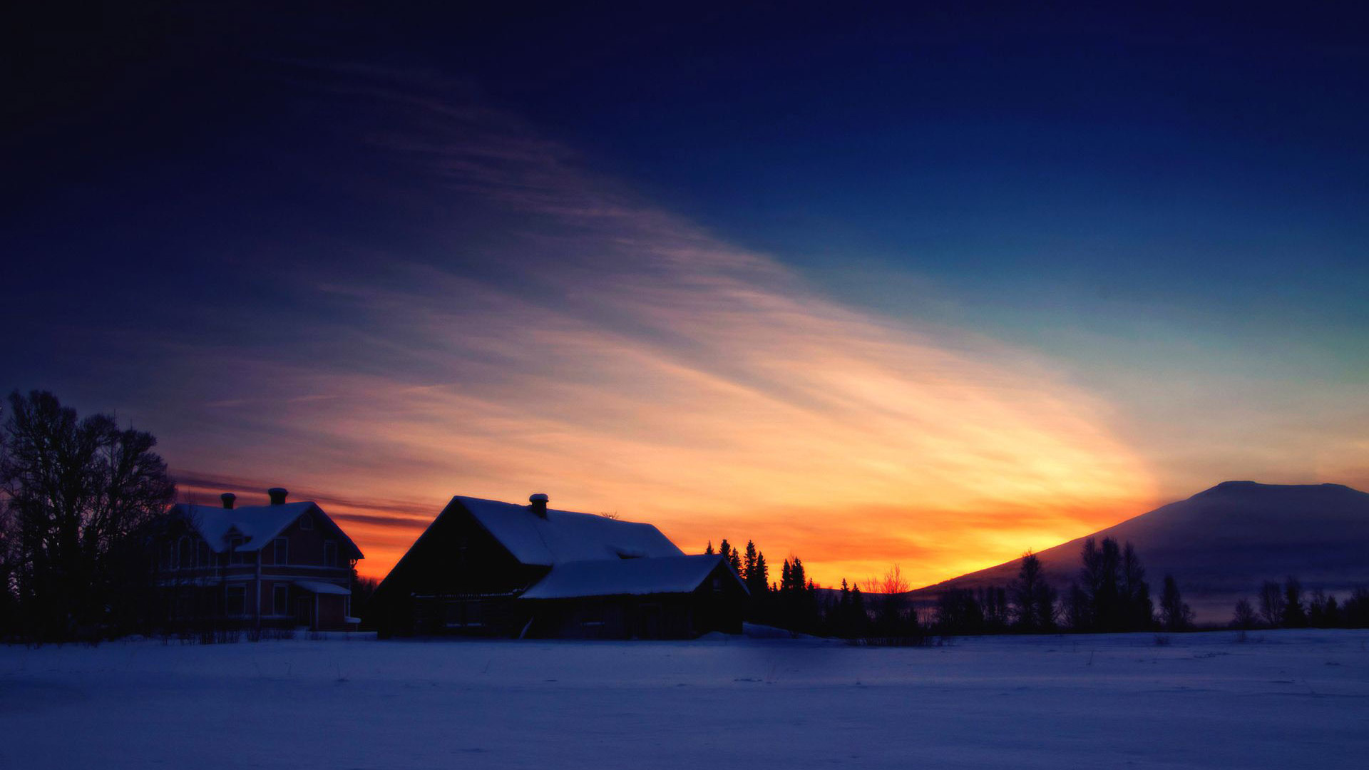 Winter Sunrise Background