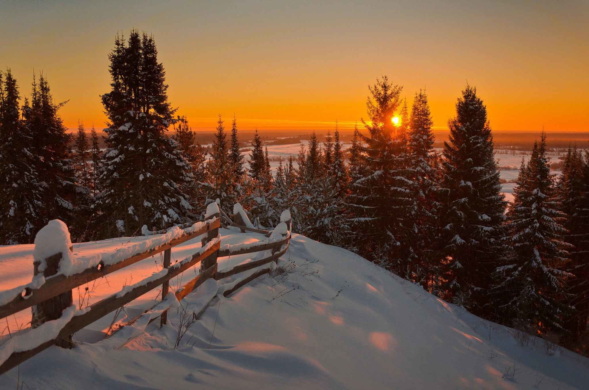 Winter Sunrise Background