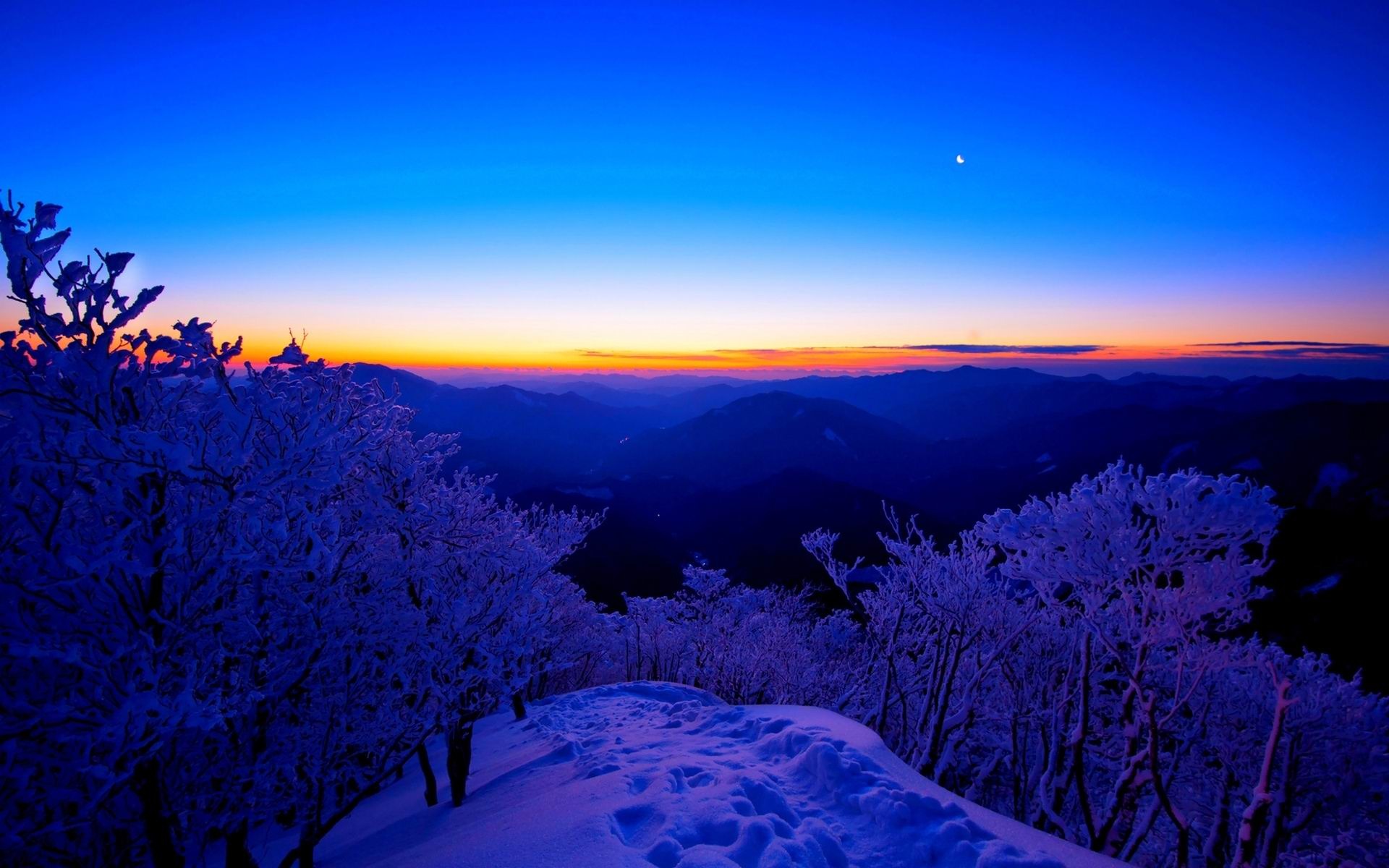 Winter Sunset Desktop Backgrounds