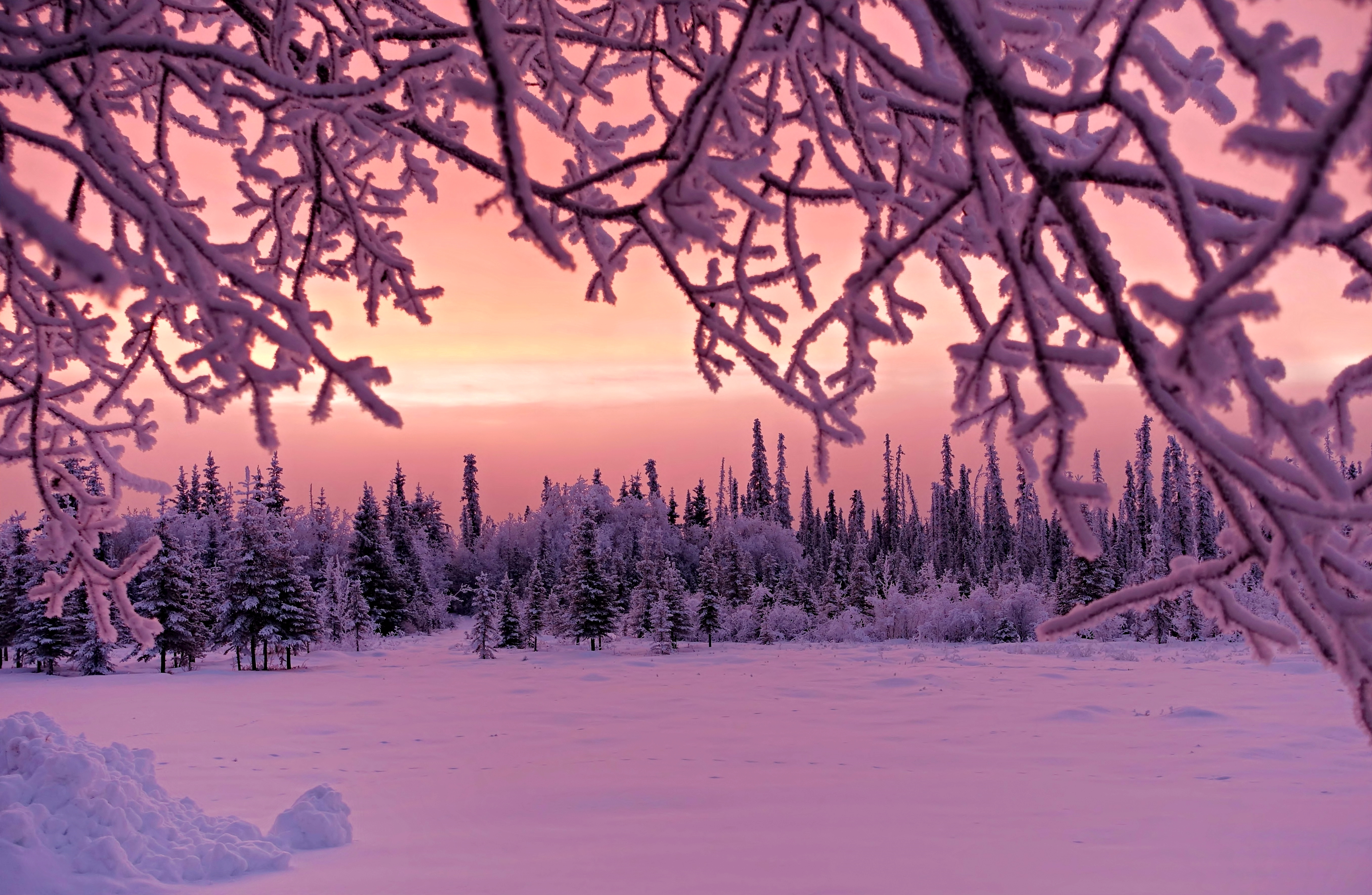 Winter Sunset Desktop Backgrounds